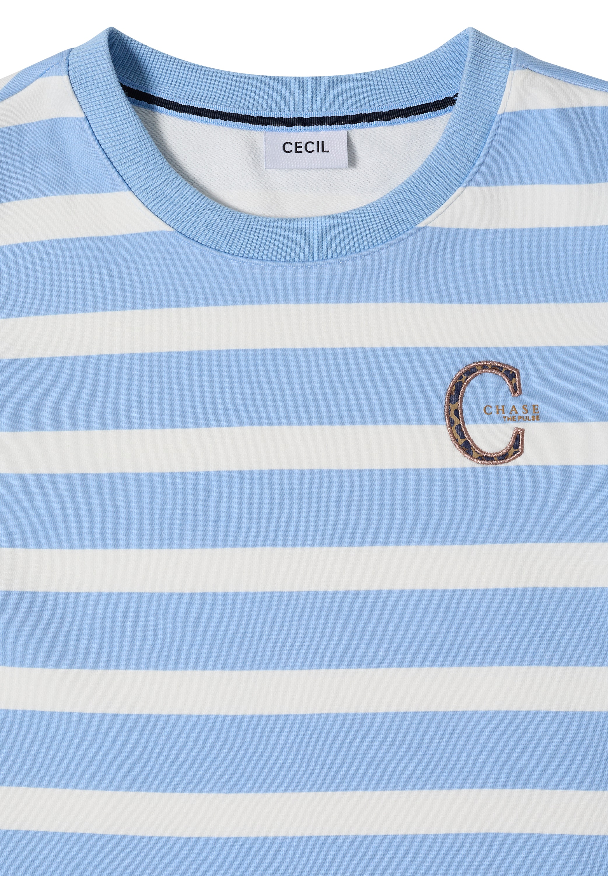 Cecil Sweatshirt , Printdetail, mit Tunnelzug am Saum, Baumwollmix
