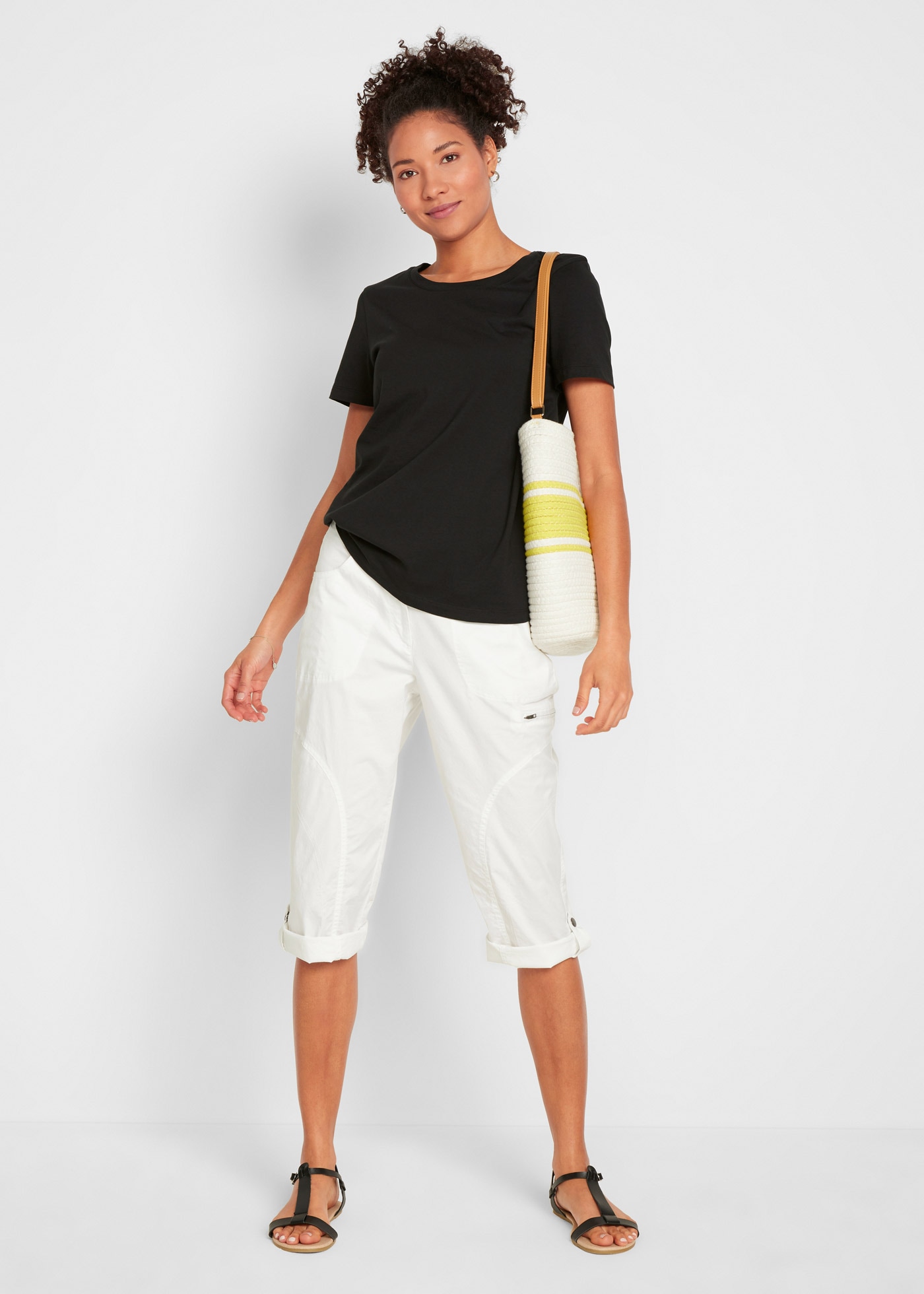 bonprix T-Shirt Packung, 2 Stk. im 2er Pack mit Rundhalsausschnitt und Kurzarm