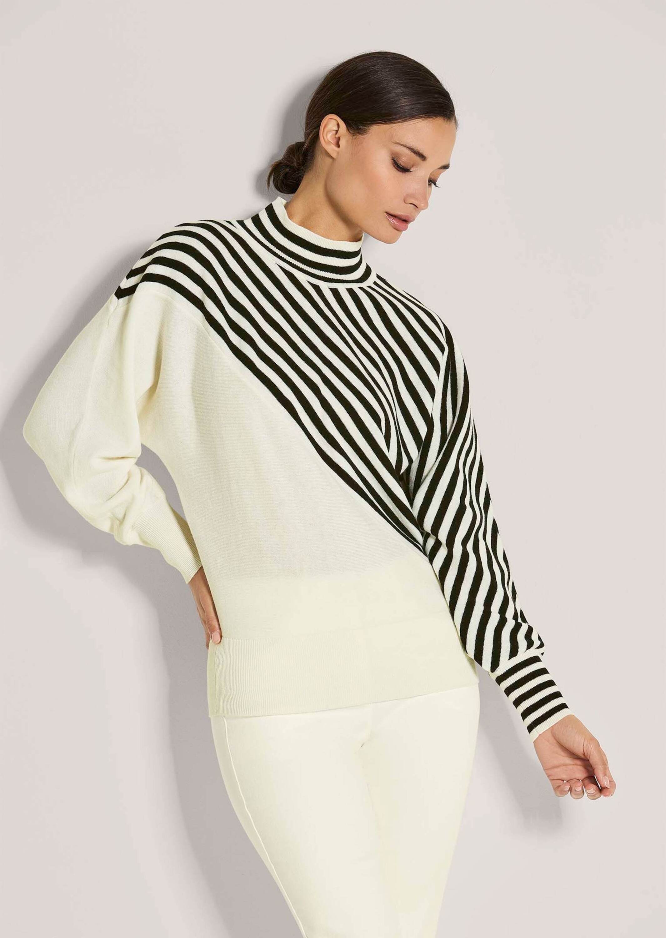 MADELEINE Longpullover »Feinstrickpullover Feinstrickpullover mit Streifenmuster«