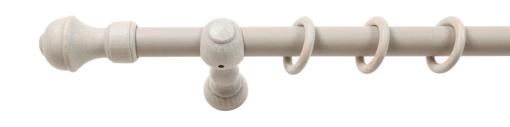 SN DECO GROUP Gardinenstange »Ares«, 1 läufig-läufig, Fixmaß, 28 mm, Holz, verschiedene Längen und Farben, Komplettset