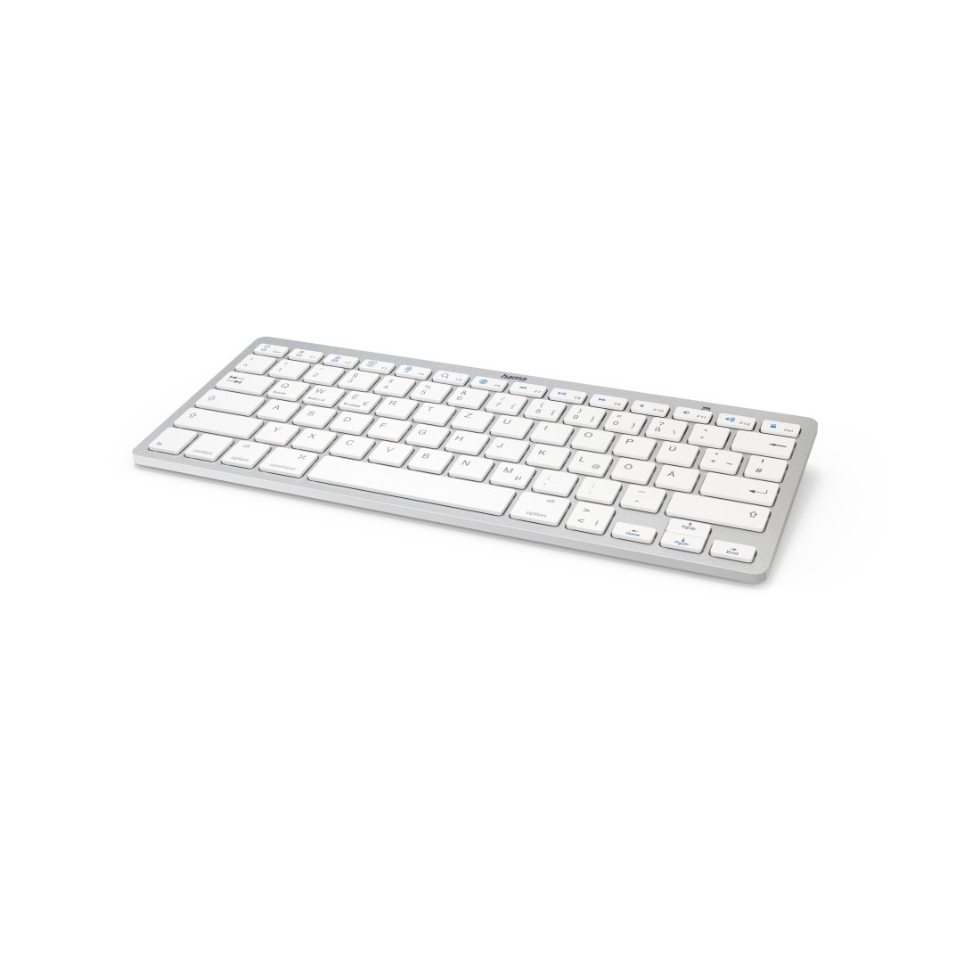 Hama Ultra-Slim-Bluetooth-Tastatur »Bluetooth®-Tastatur für iOS, Android- und Windows Geräte, QWERTZ«, (Multimedia-Tasten)