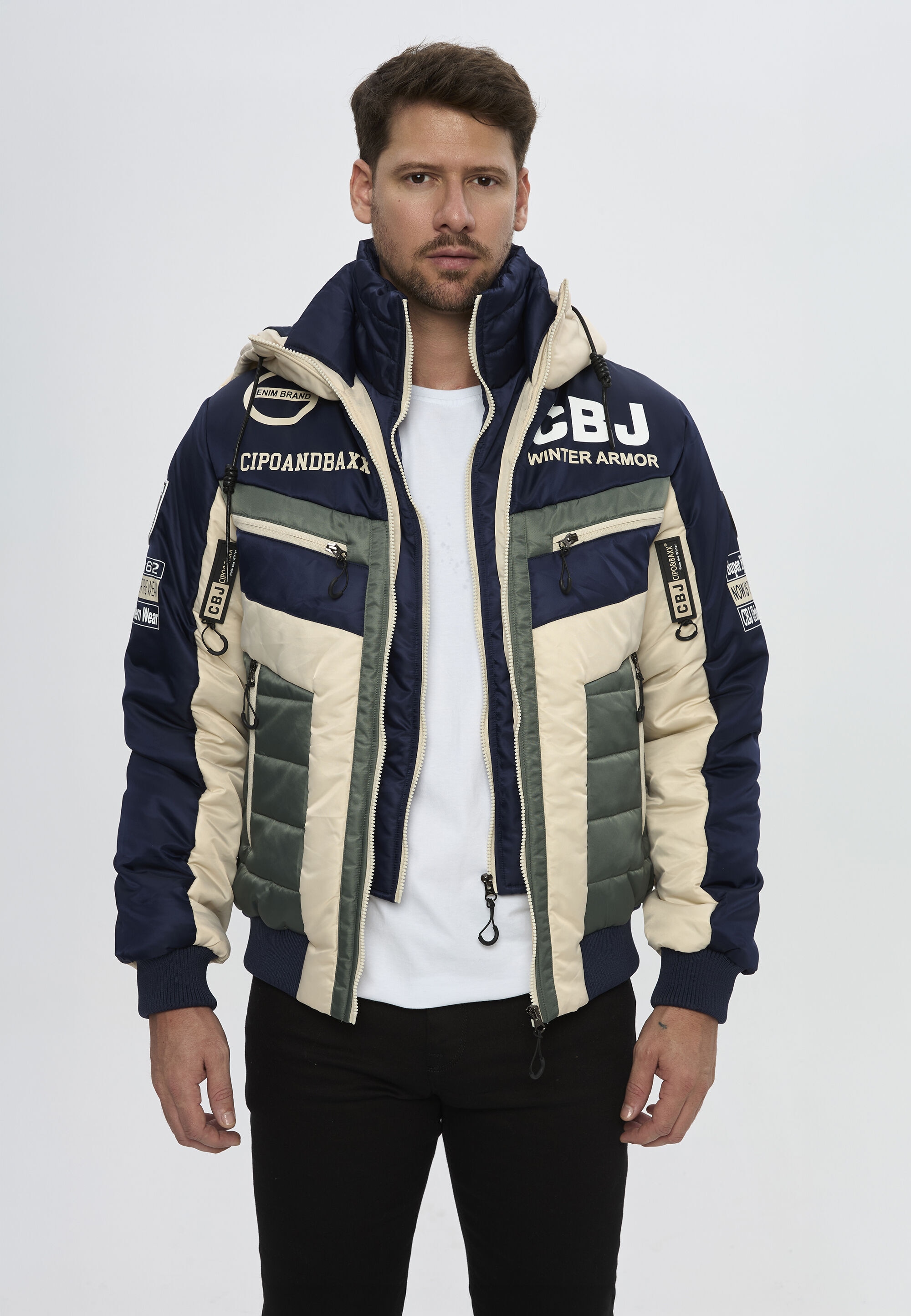Cipo & Baxx Winterjacke »Winterjacke CM234« mit Kapuze