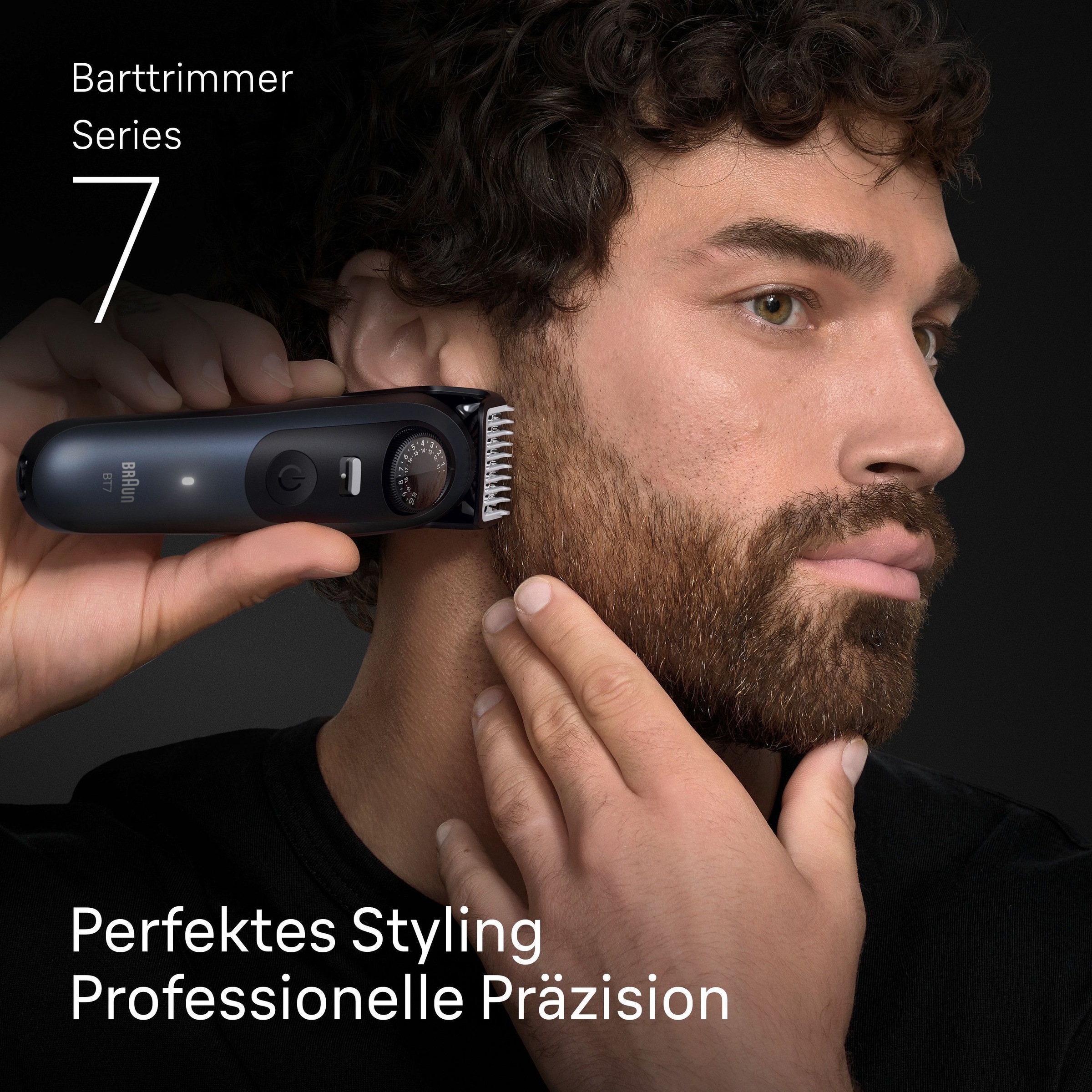 Braun Haarschneider »Barttrimmer BT7520« bis zu 120 Min Akkulaufzeit, 40 Längeneinstellungen, wasserdicht