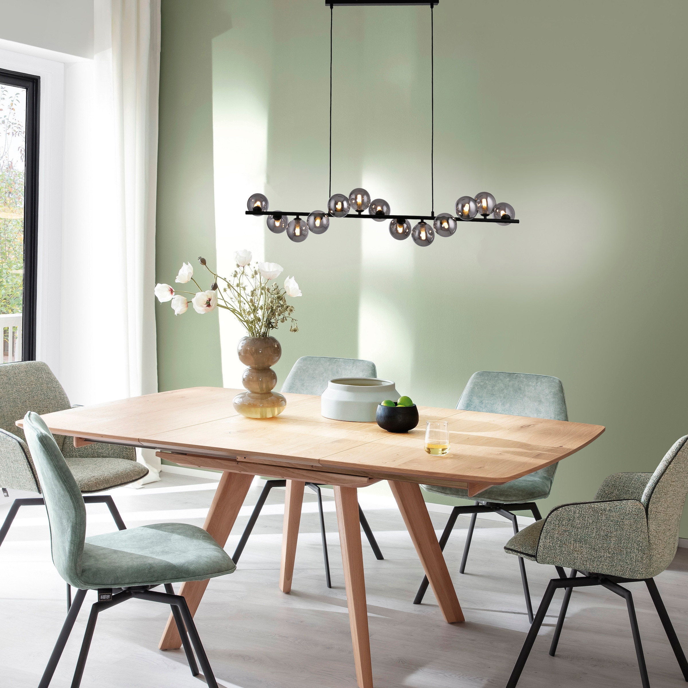 SCHÖNER WOHNEN-Kollektion LED Pendelleuchte »DUBAI« G9 1 Stk. Warmweiß SCHÖNER WOHNEN Kollektion, Höheneinstellbar, Rauchgläser