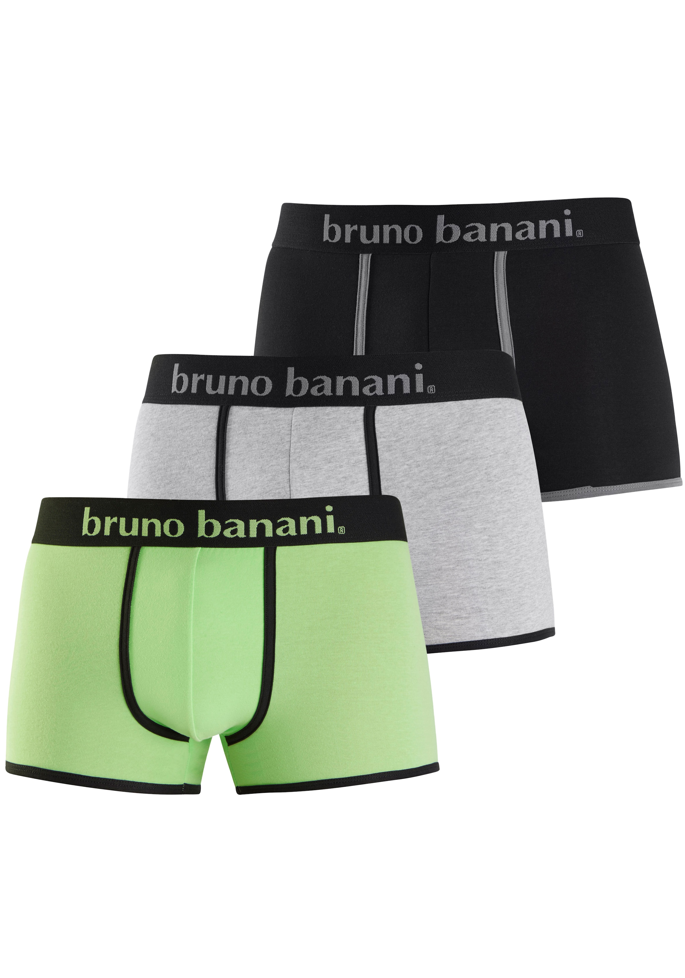 Bruno Banani Boxer »Boxershorts für Herren« Packung, 3 Stk. mit modischen Einfassungen