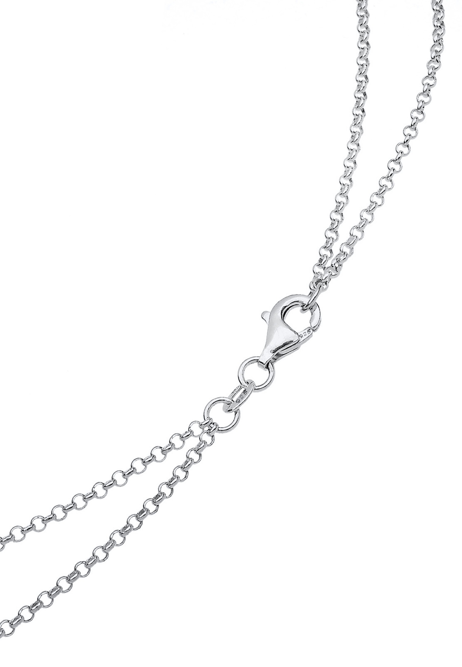 Elli Lange Kette »Halskette Layer mit Kreis Anhänger im Lagenlook 925 Silber«