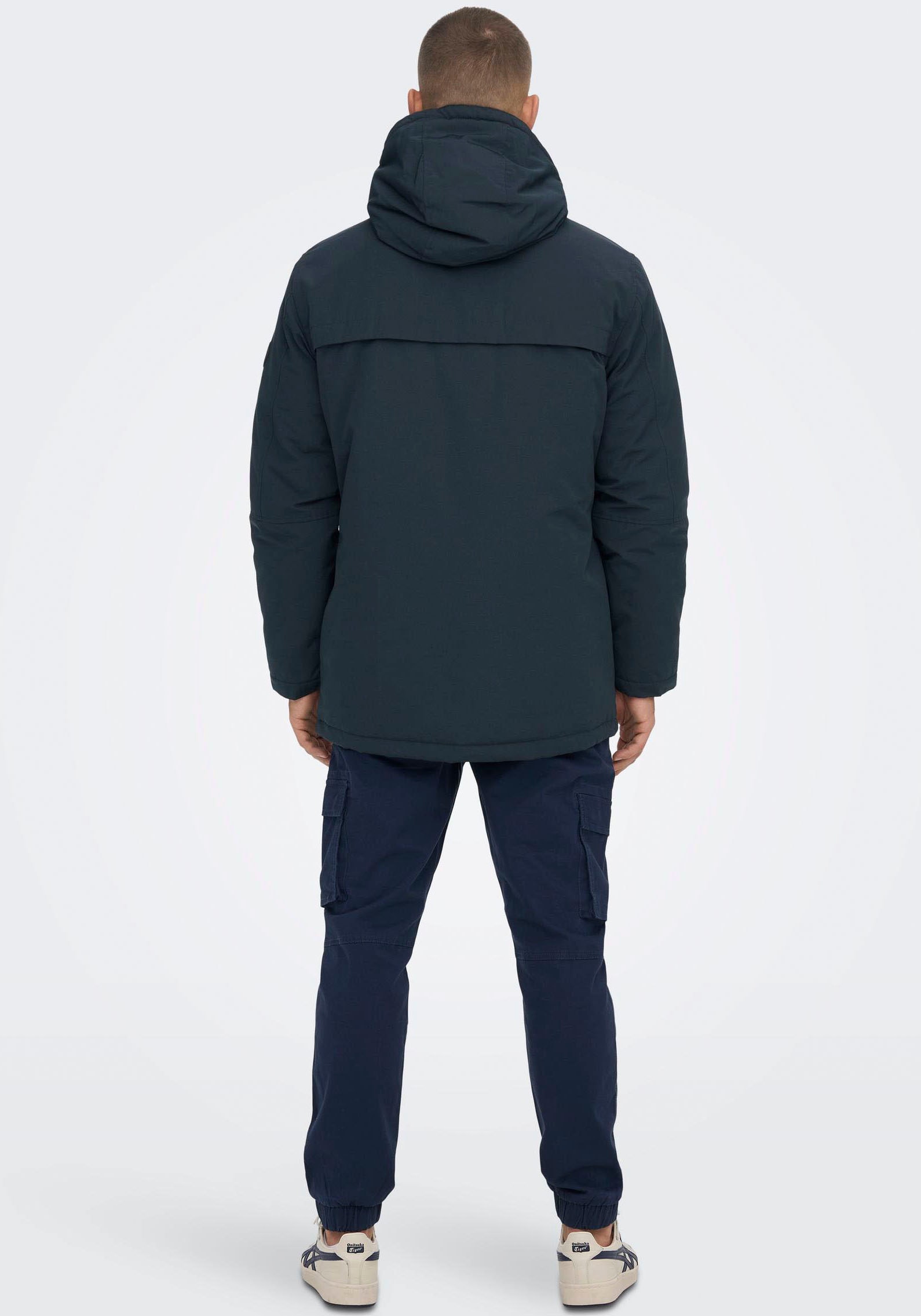 ONLY & SONS Langjacke »ONSJAYDEN PARKA NOOS OTW VD«, mit Kapuze