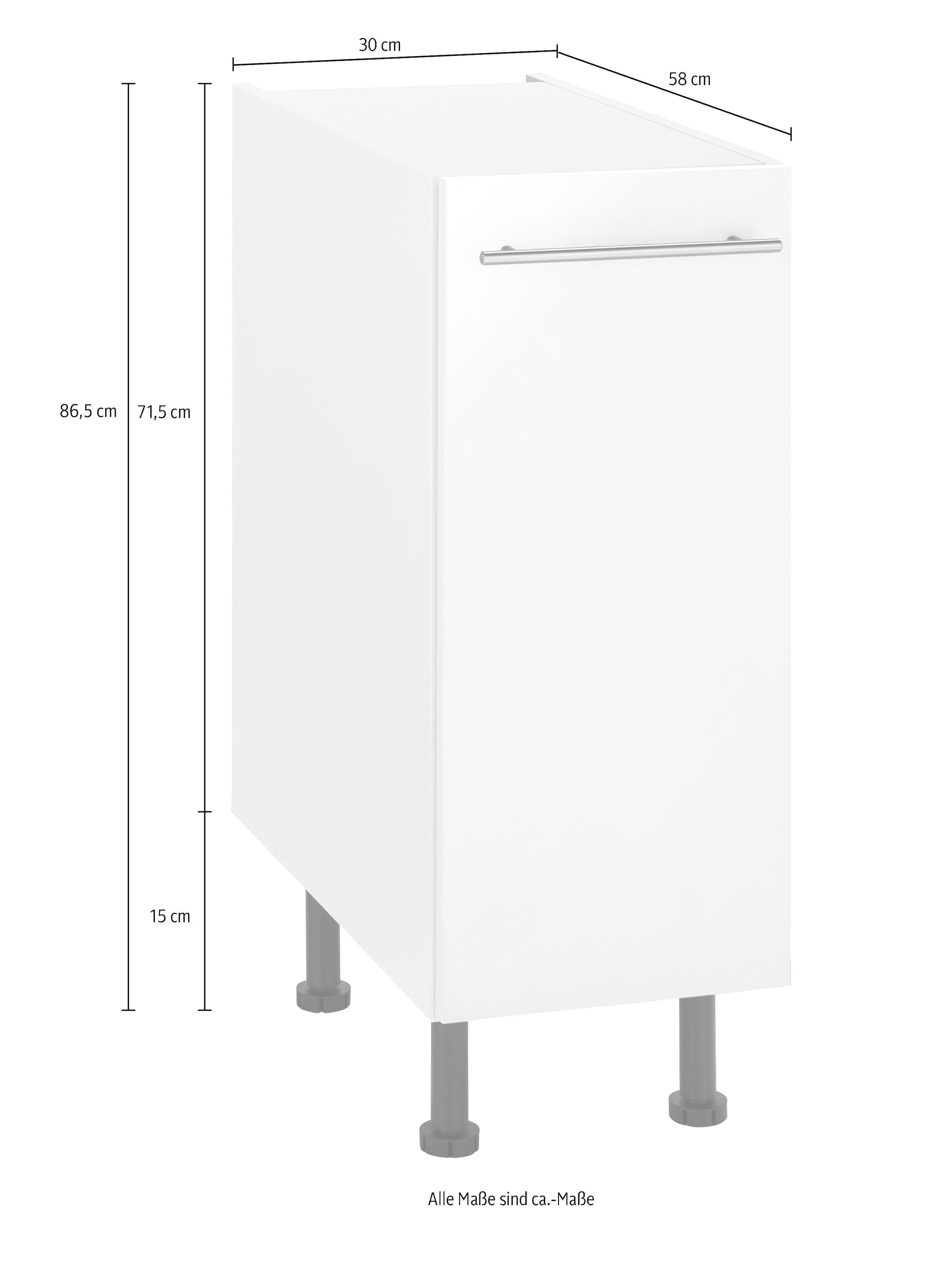 wiho Küchen Unterschrank »Ela«, Breite 30 cm, Auszug mit cleverer  Inneneinteilung online bei OTTO