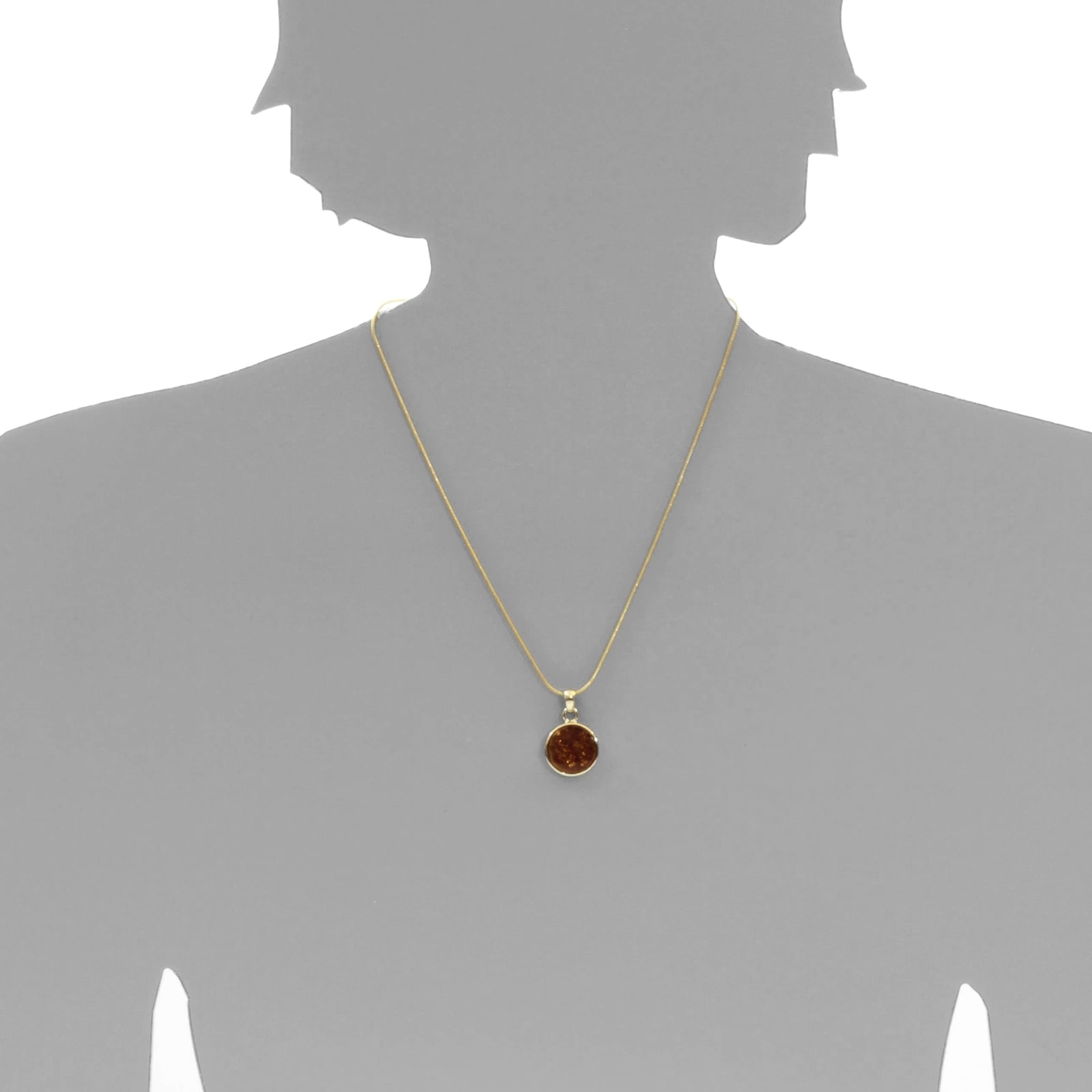 OSTSEE-SCHMUCK Kettenanhänger »- Classic 16 mm - Gold 333/000 - Bernstein«