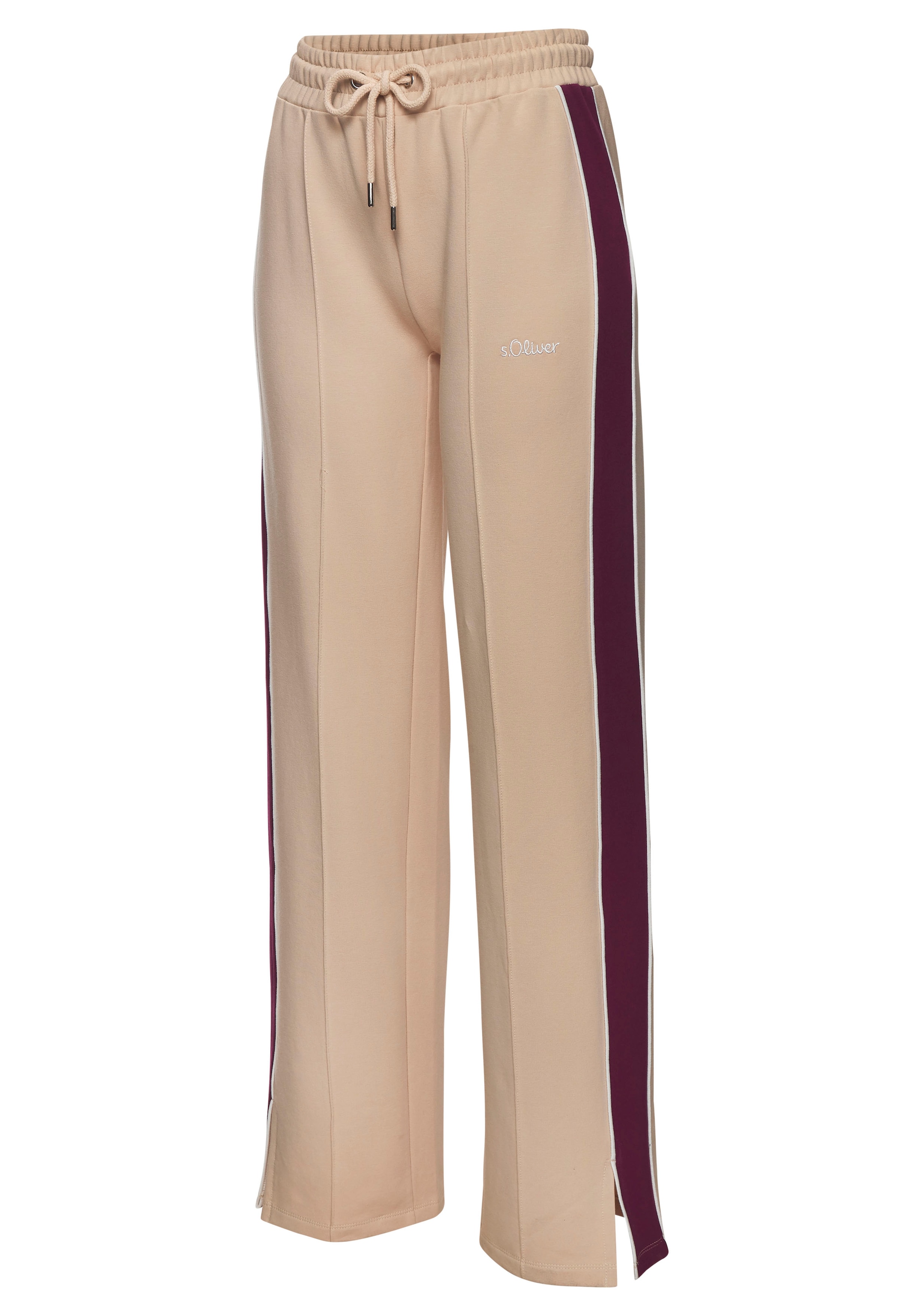 s.Oliver Sweathose  Loumngehose mit Kontraststreifen und Pipings, Loungewear