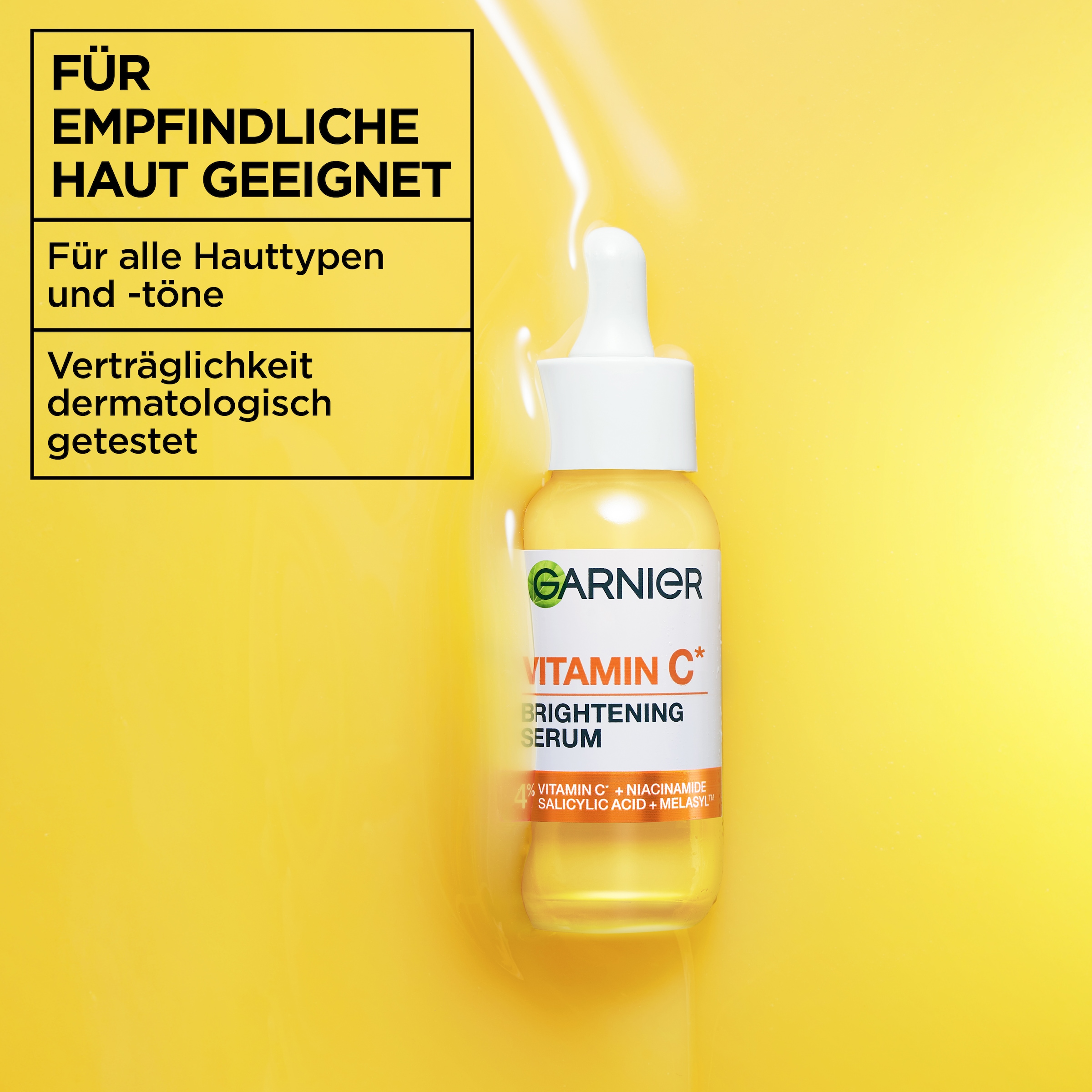 GARNIER Gesichtsserum »SKIN ACTIVE VITAMIN C« mit Vitamin C Derivat