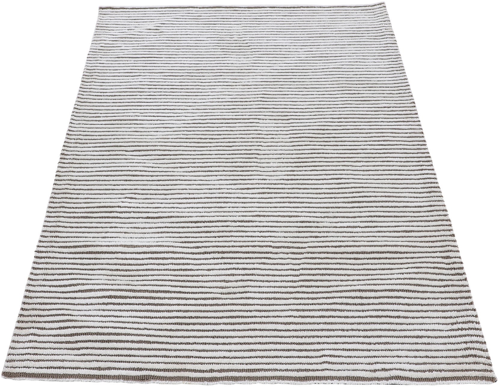 carpetfine Teppich »Holly 5«, rechteckig, 12 mm Höhe, gestreift, Hoch-Tief Struktur, Wohnzimmer