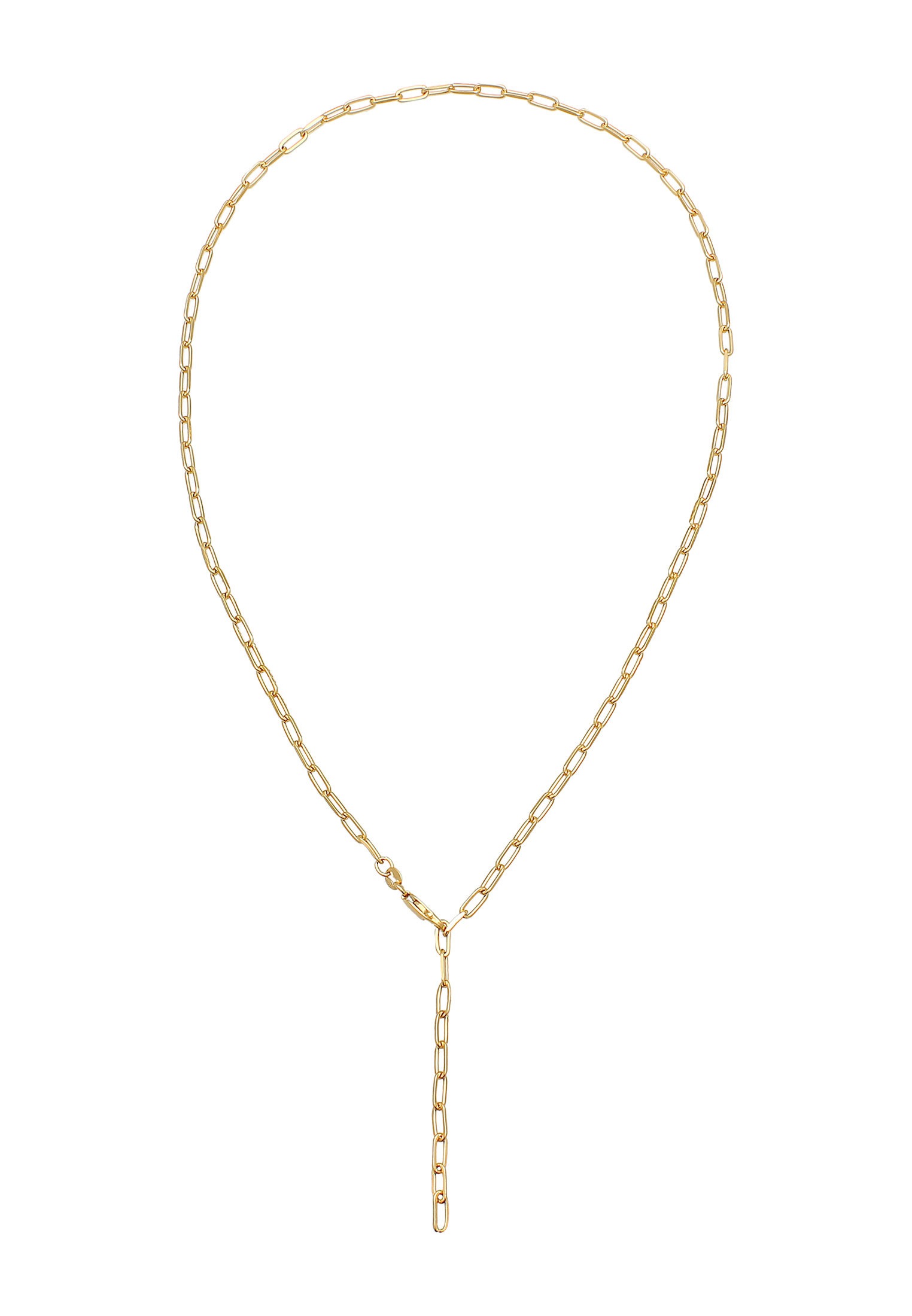 Elli Y-Kette »Halskette Y-Kette Glieder Oval Grob Basic Optik 925 Silber«