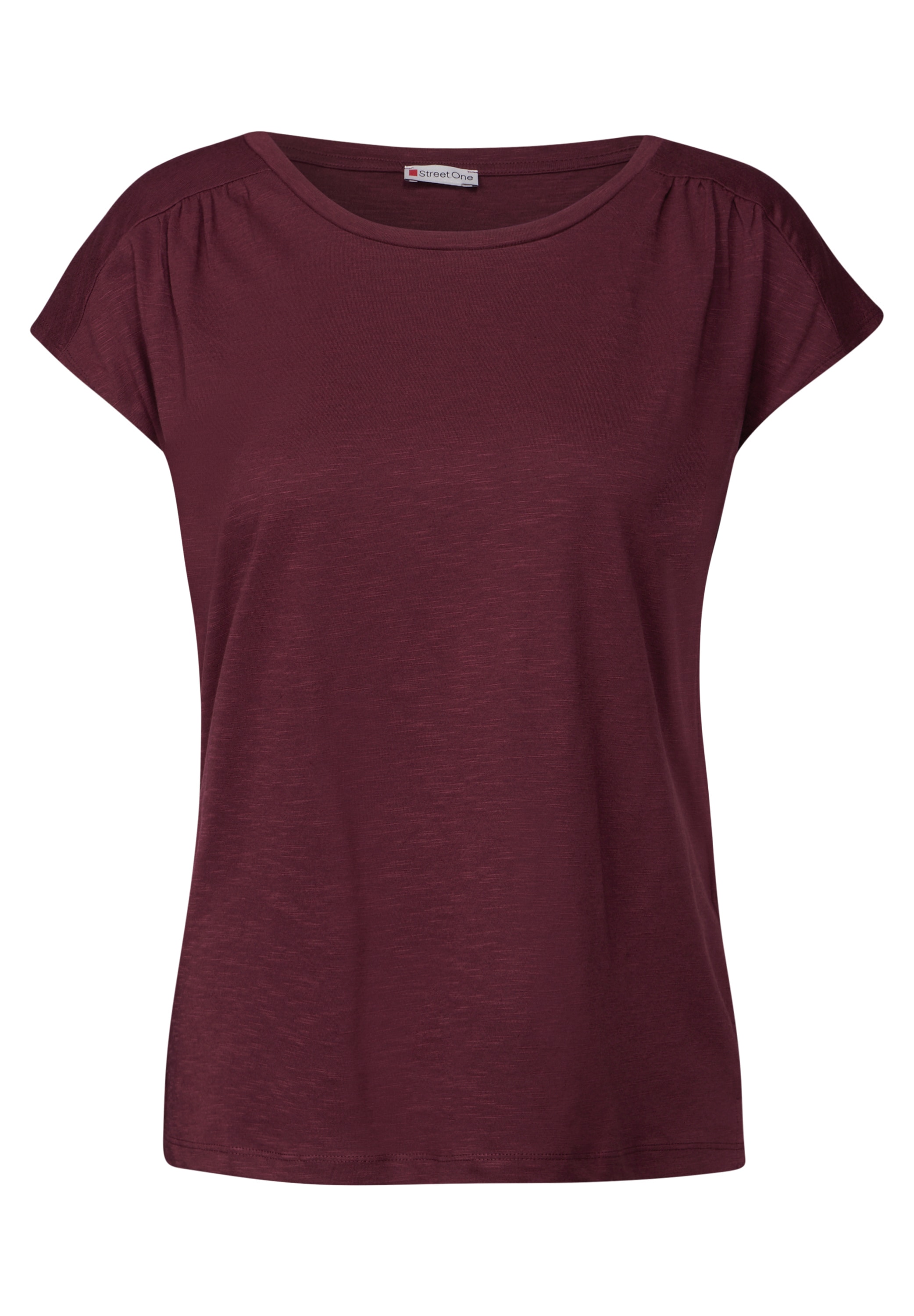 STREET ONE Shirttop, mit Raffung an der Schulter