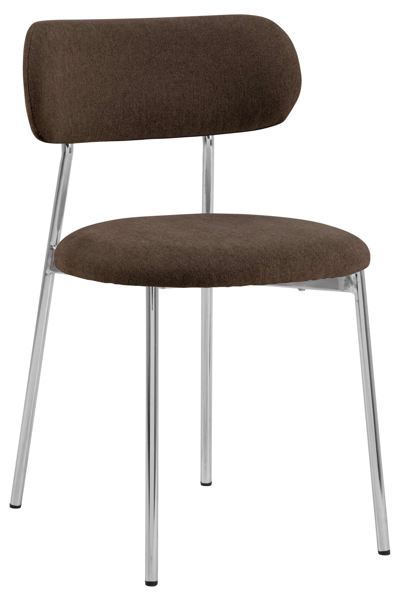 ACTONA GROUP Esszimmerstuhl »Lyric, Küchenstuhl, mit gepolsterter Sitzfläche« (Set) 2 Stk.Stuhl, Chenille, Retro-Futur, Chromstahlgestell, FSC™