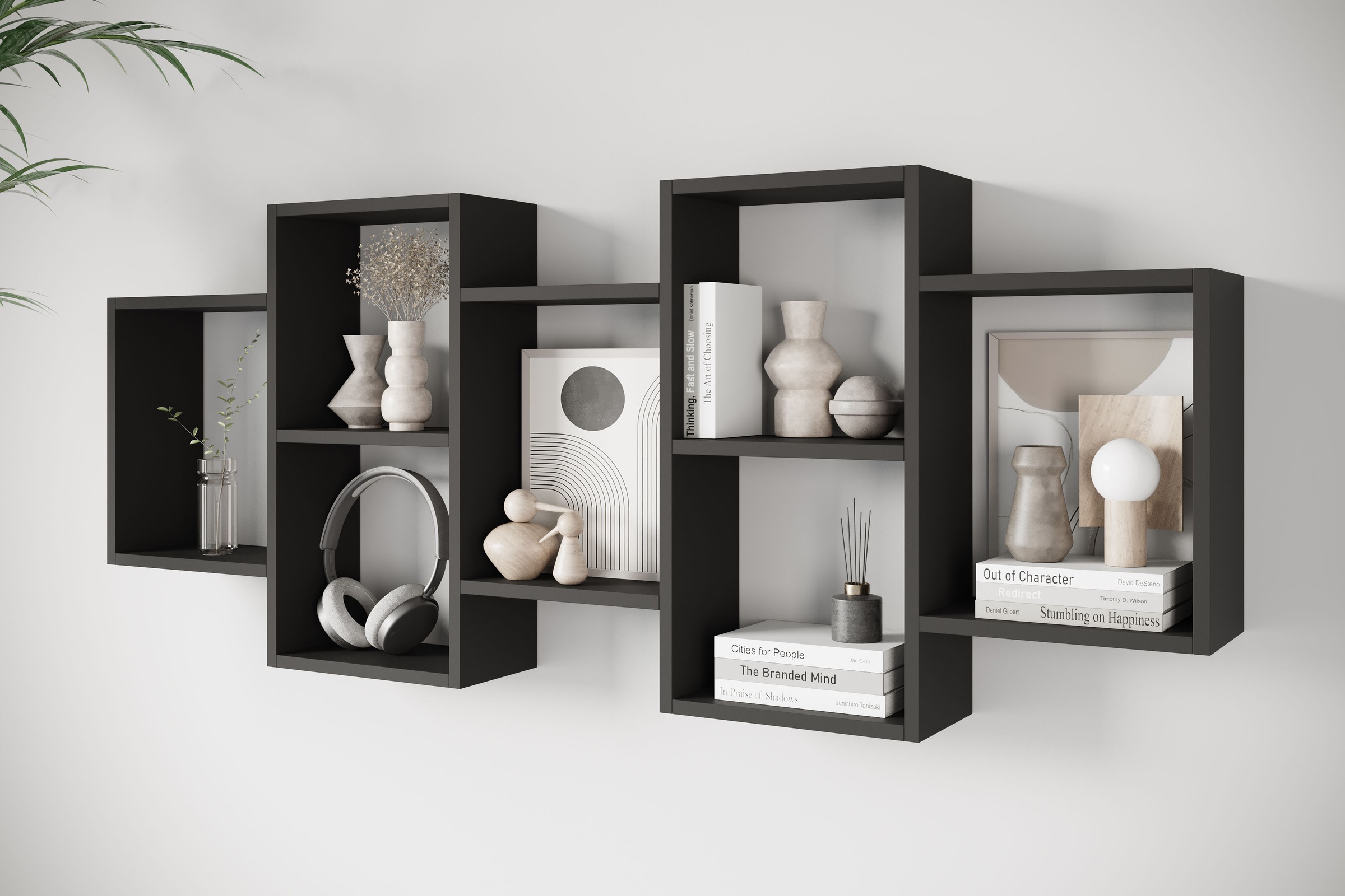 INOSIGN Wandboard »Wandregal Trio 001«, (1 St.), Stell- oder Hängeregal, 10 offene Fächer, flexibel montierbar