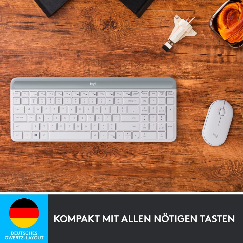 Logitech Tastatur- und Maus-Set »Slim Wireless MK470«