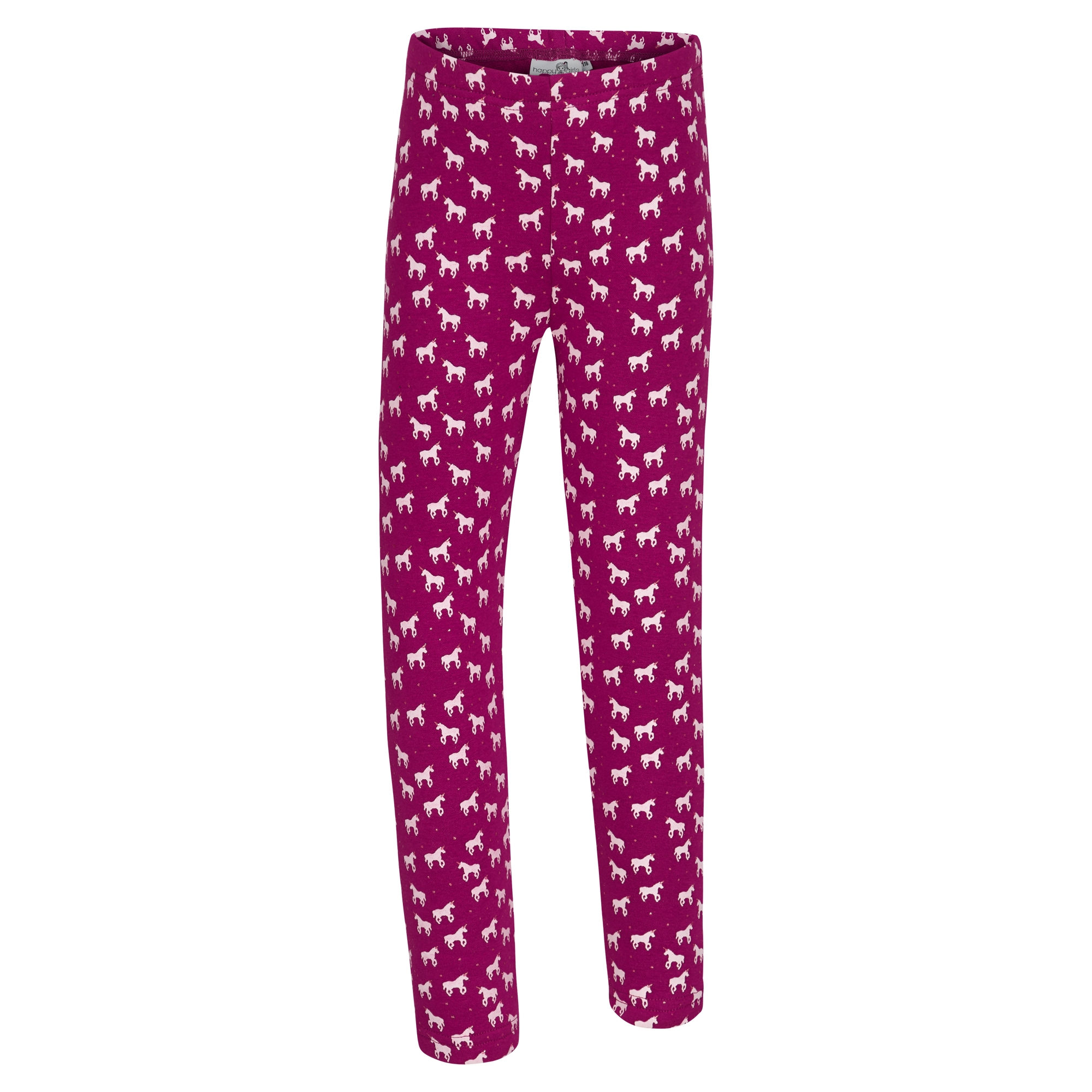 Happy Girls Mädchen Sweatleggings im tollen Einhorn-Alloverprint in lila, Größe 116