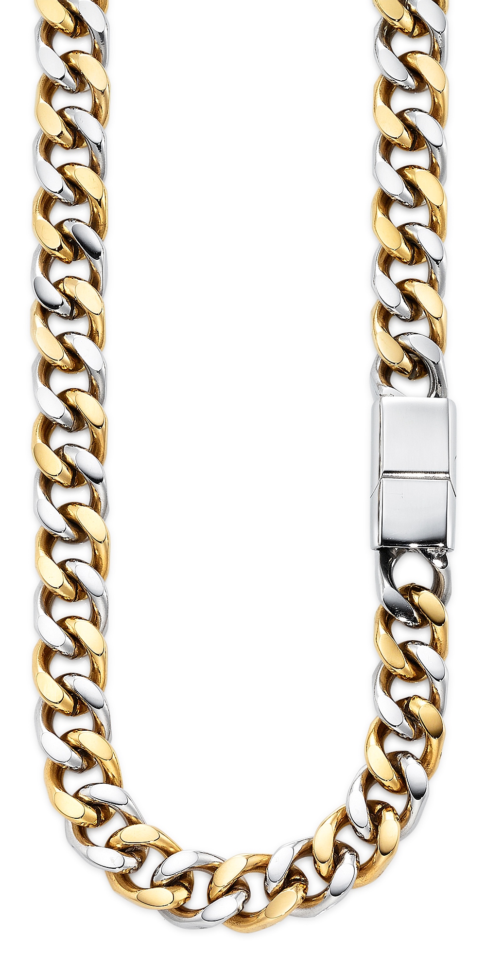 Bruno Banani Edelstahlkette »Schmuck Geschenk breite Kette bicolor«