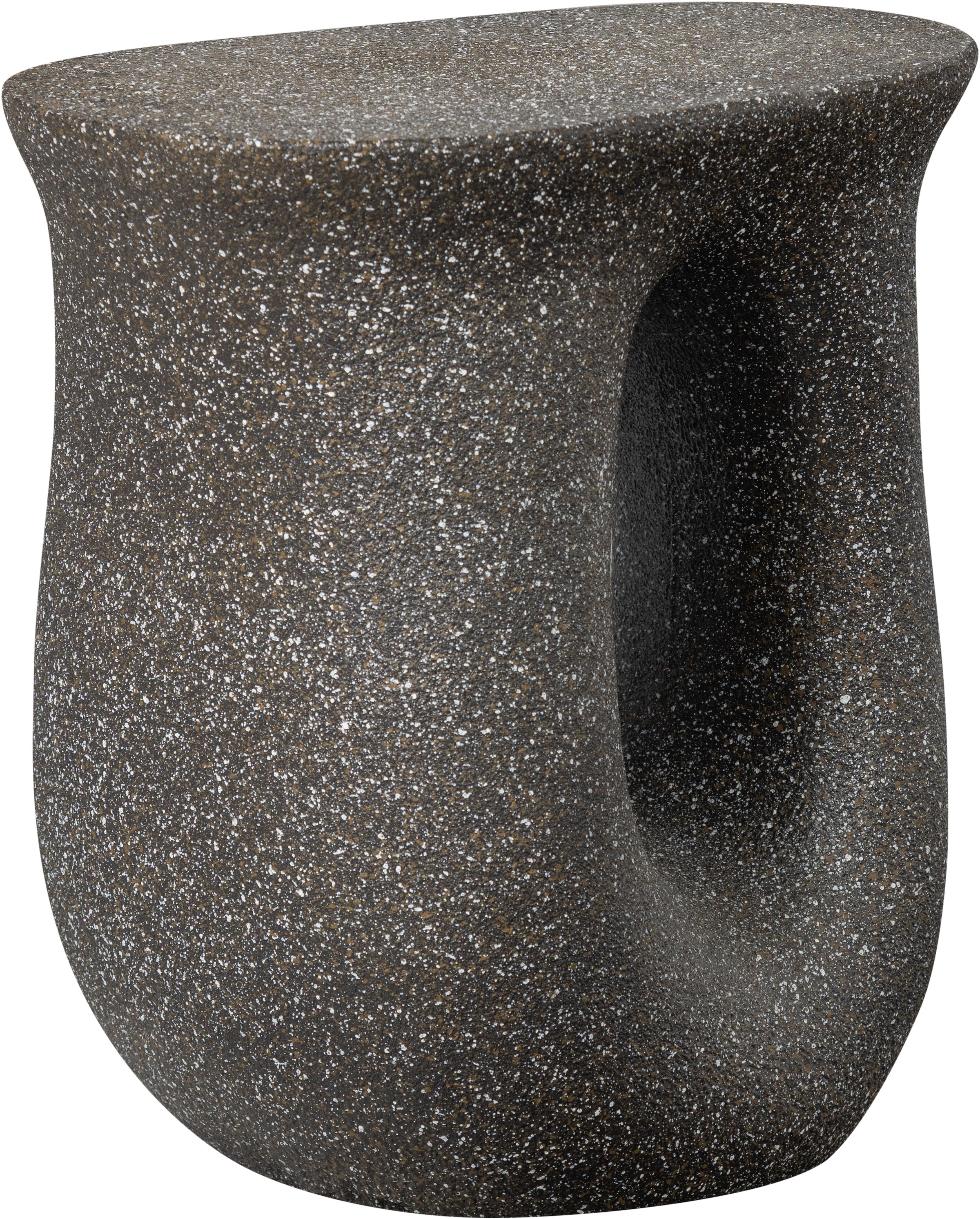 WOOOD Beistelltisch »Moson aus Magnesiumoxid mit organischer Form B 42 x T 33 x H 45 cm« Einzigartig durch Materialstruktur, Tragkraft 20 kg, Eigengewicht 6 kg