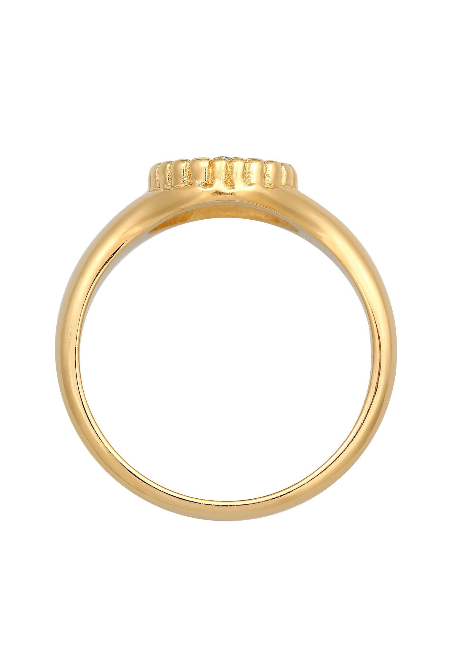 Elli Silberring »Ring Siegelring Evil Eye Blue syn. Opal 925 Silber«