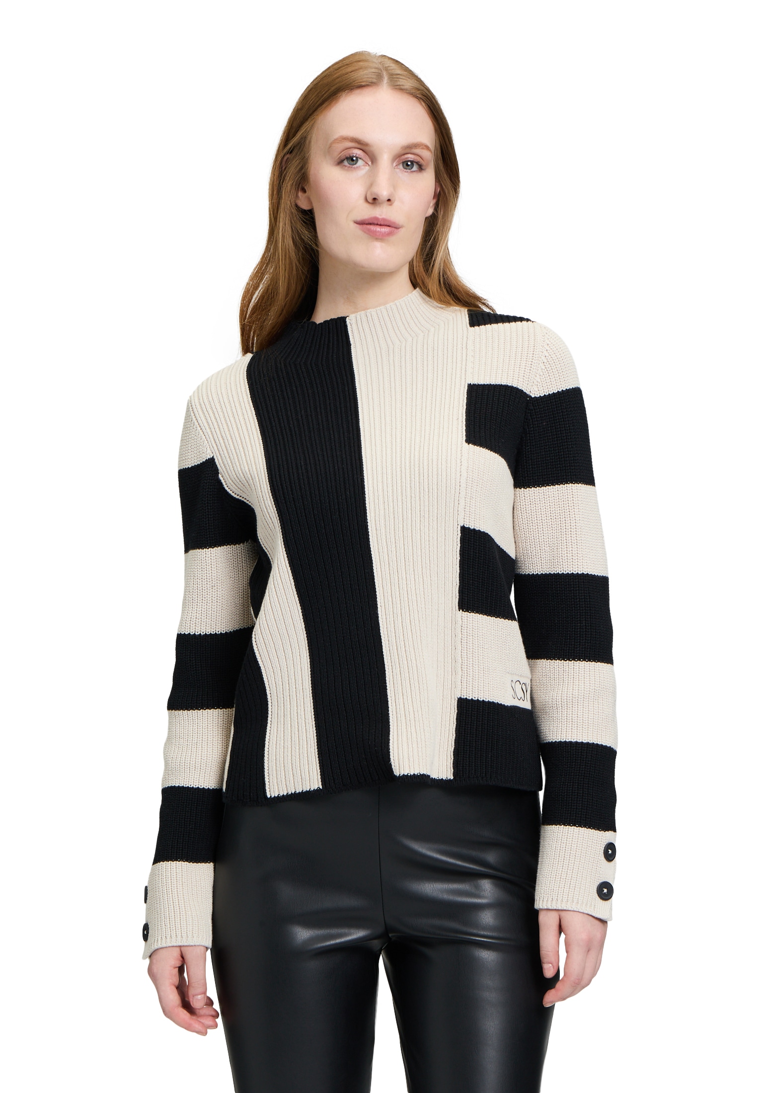 Betty Barclay Rundhalspullover »Grobstrick-Pullover mit Blockstreifen«