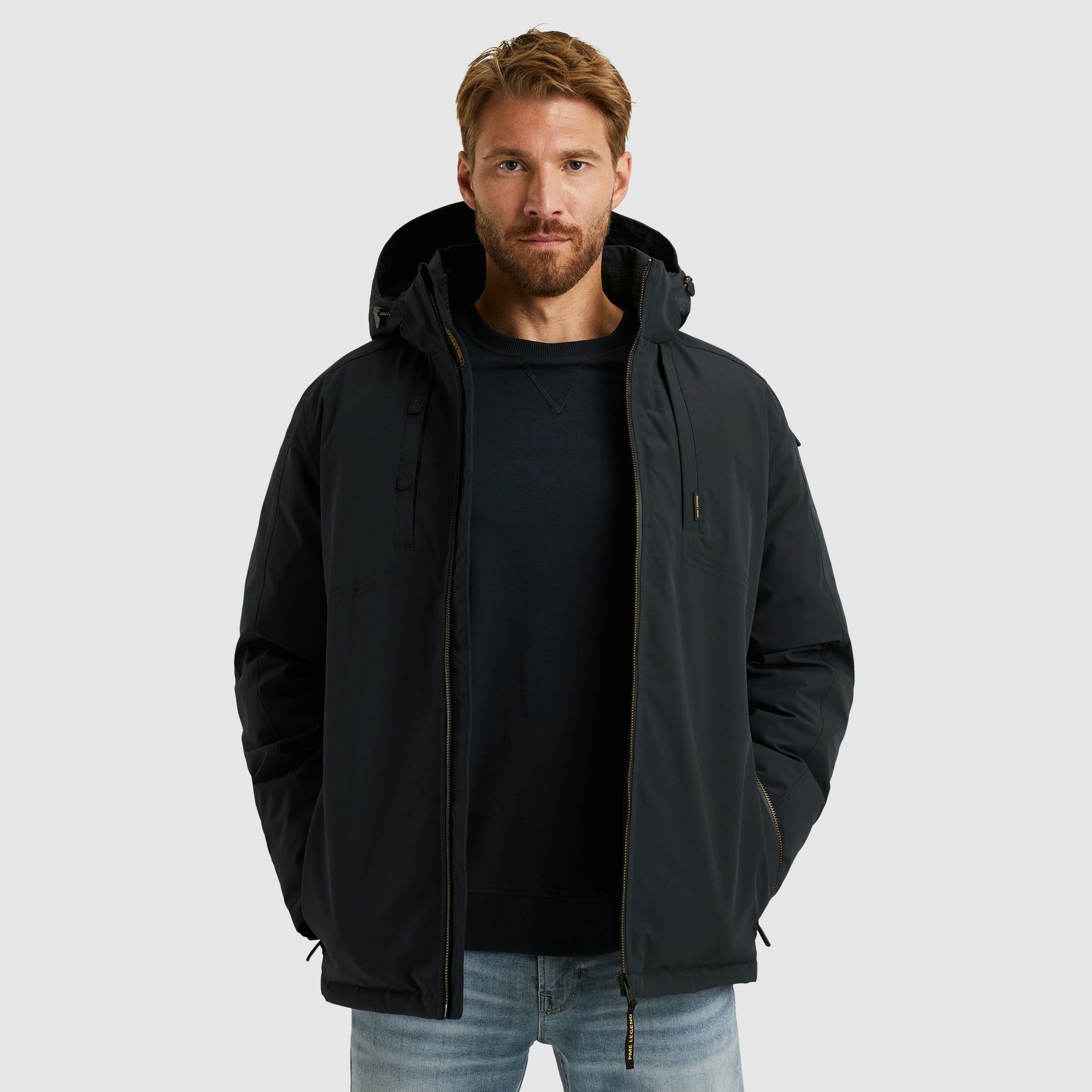 PME LEGEND Winterjacke mit Kapuze Taschen mit Reißverschluss
