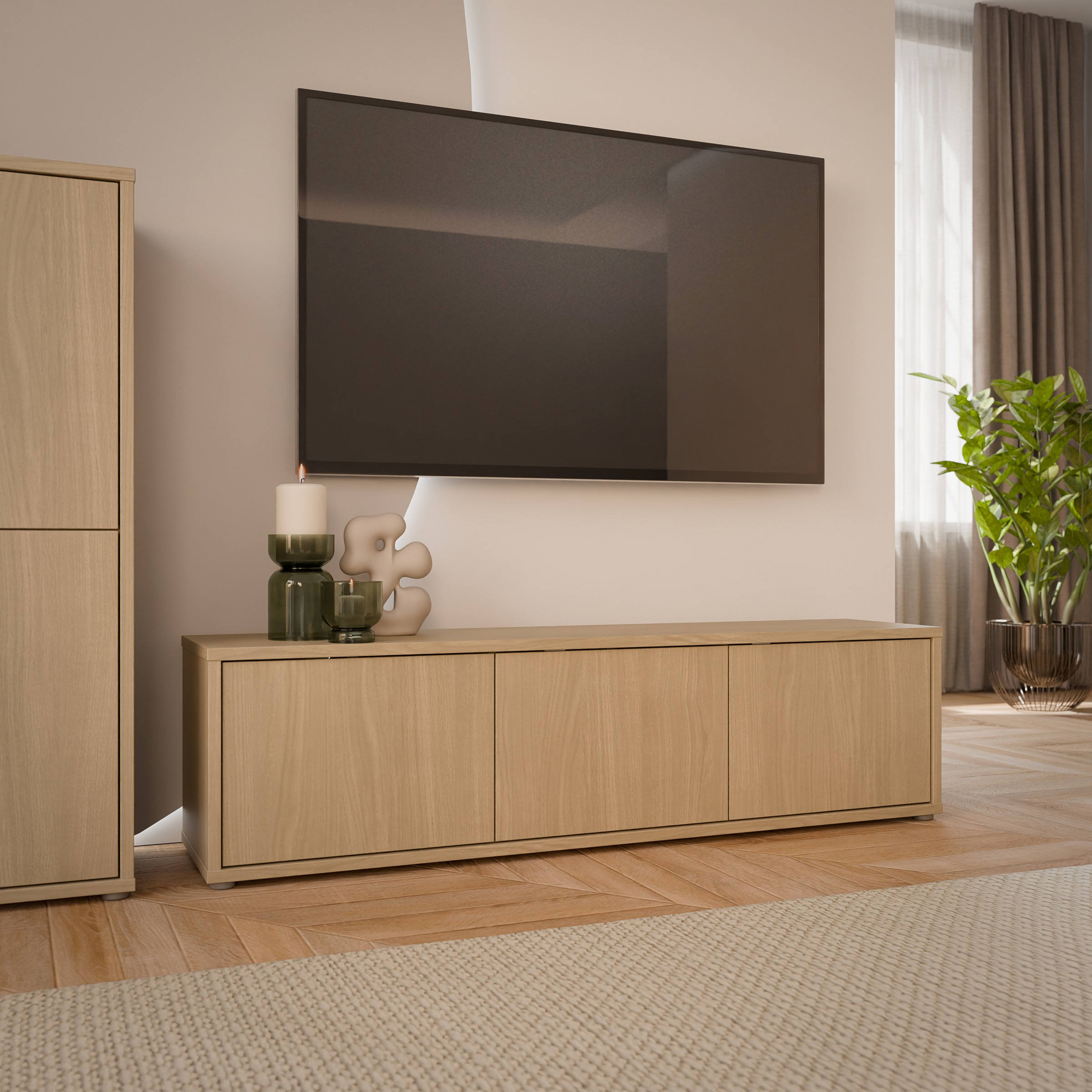 FORTE Lowboard »Alice Springs, TV-Board, viel Stauraum, große Türen zum Aufklappen« B/H/T 154,2/41,5/34,9 cm Klapptüren