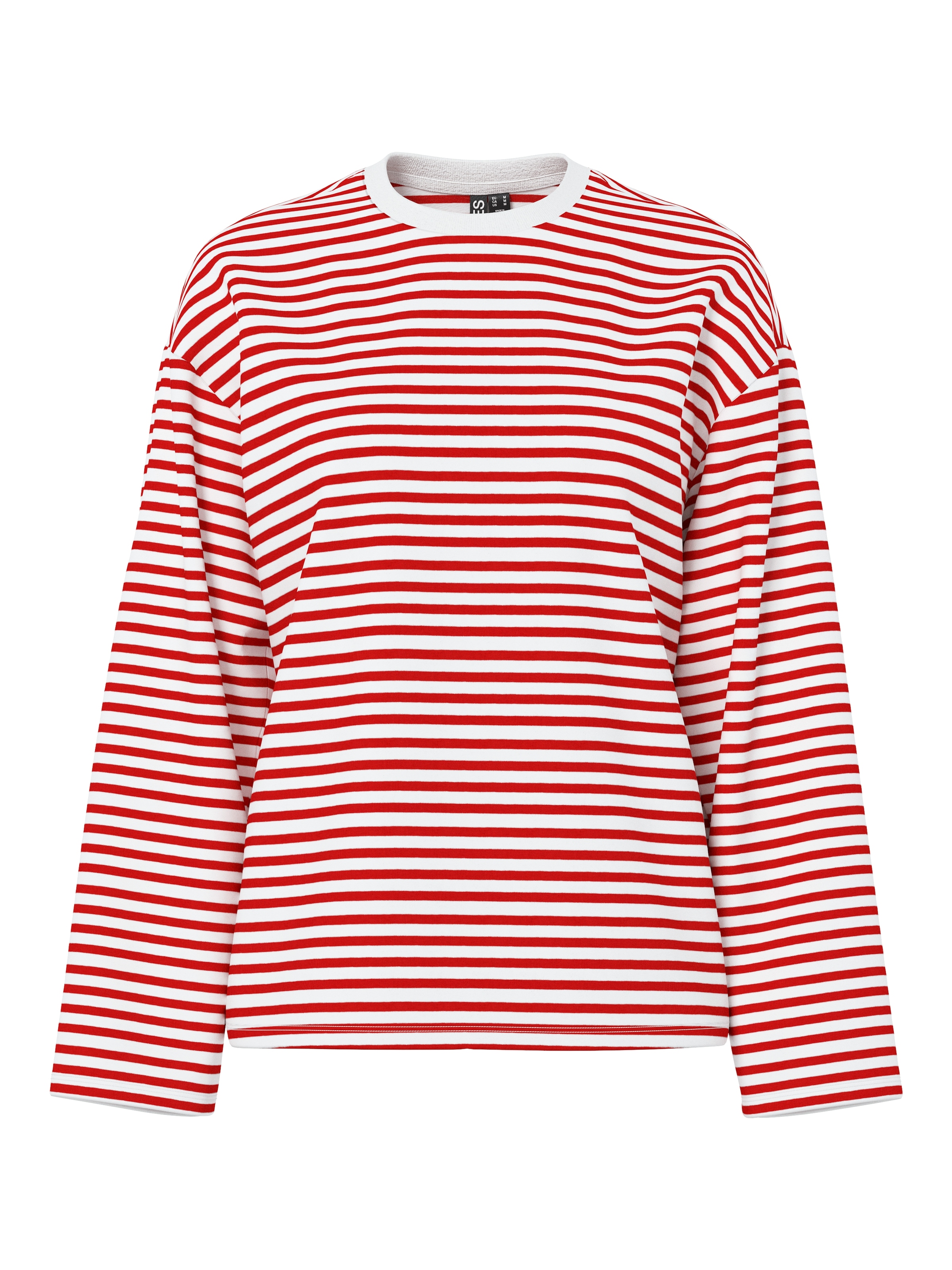 pieces Langarmshirt »PCSADIE LS TOP JRS NOOS« Baumwollmischung, oversize