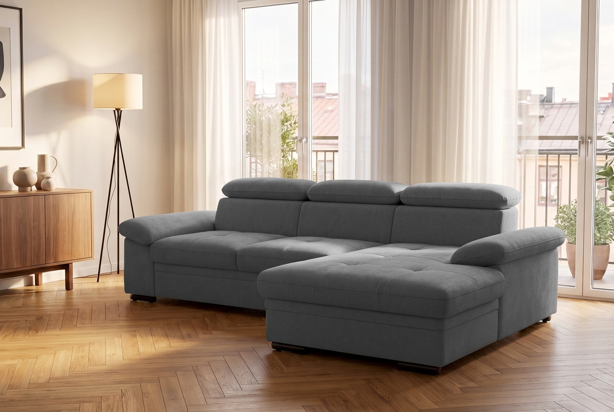 sit&more Ecksofa »Viola L-Form, B: 260 cm, Arm- & Kopfteilverstellung« optional Schlaffunktion, Sofa mit Komfortsitz