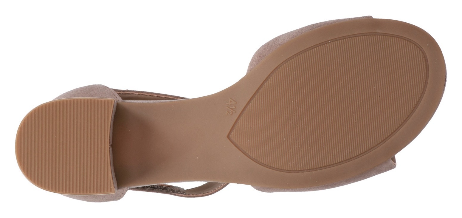 Caprice Sandalette, Blockabsatz, Sommerschuh, Sandale mit praktischem Klettverschluss