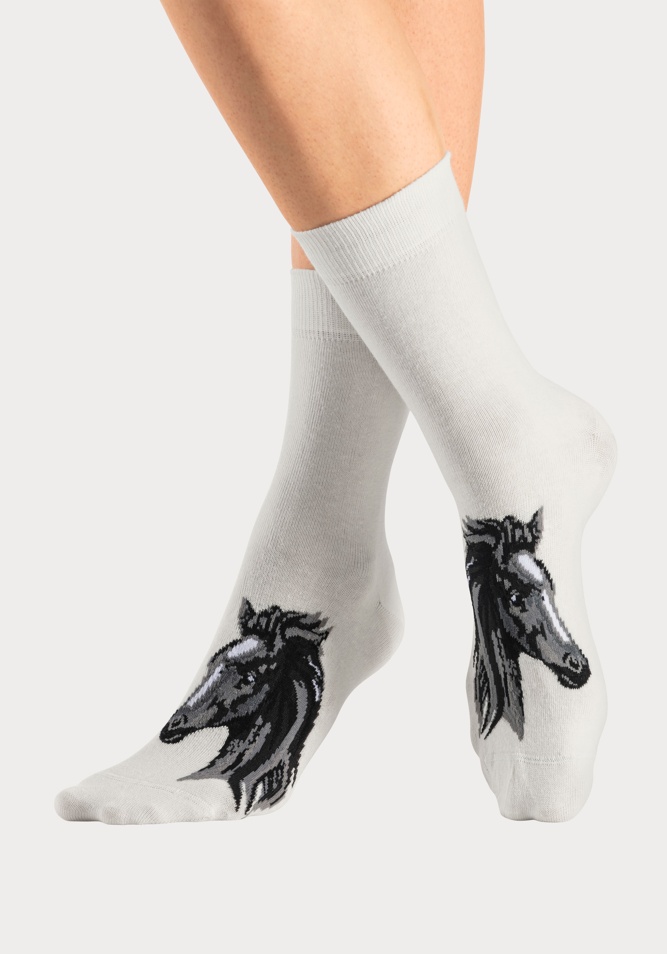 H.I.S Socken, (Packung, 5 Paar), mit verschiedenen Pferdemotiven