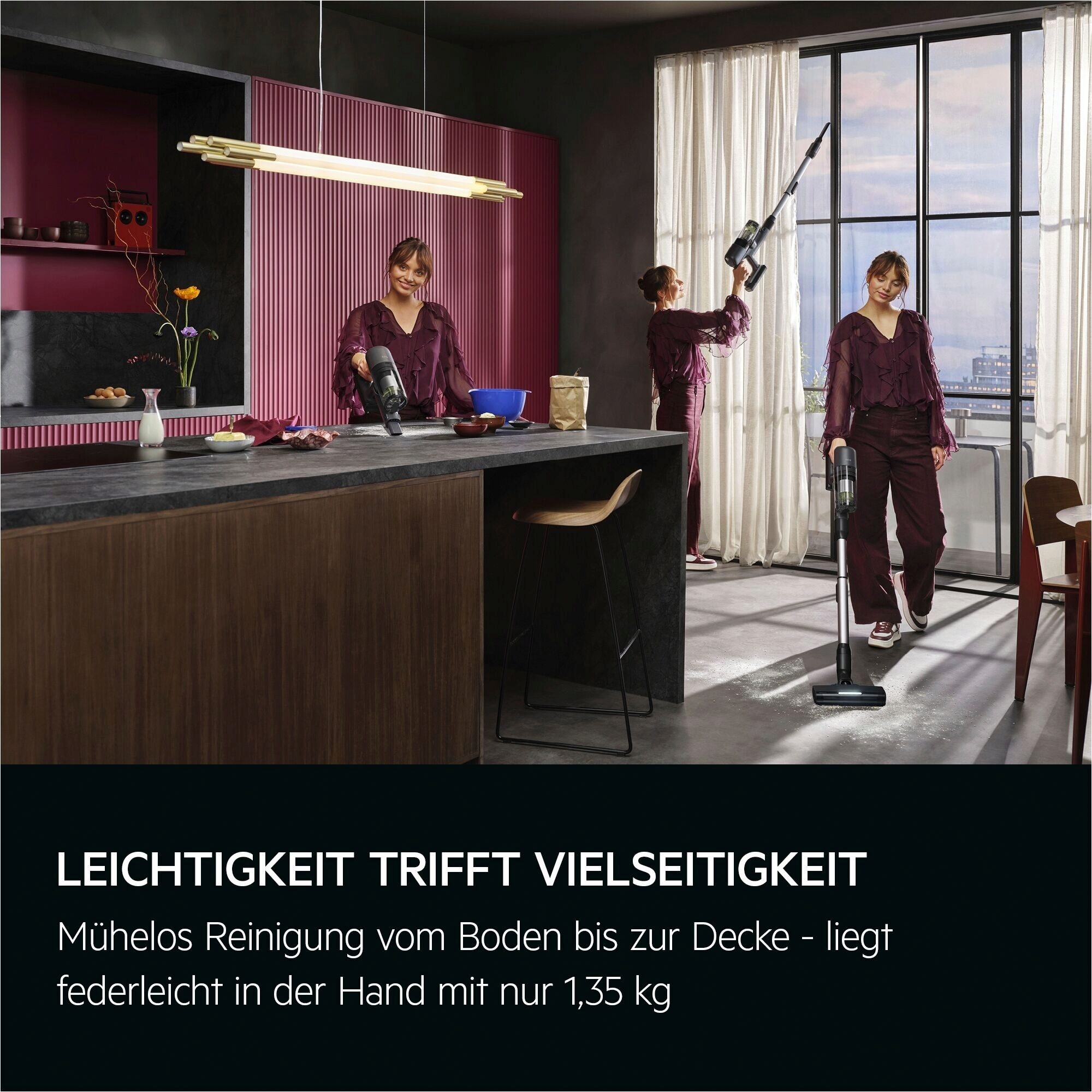 AEG Akku-Hand-und Stielstaubsauger »AP72AF21DG« Leicht & leistungsstark‑HEPA‑Filter: 99,99 % reinere Luft im Zuhause