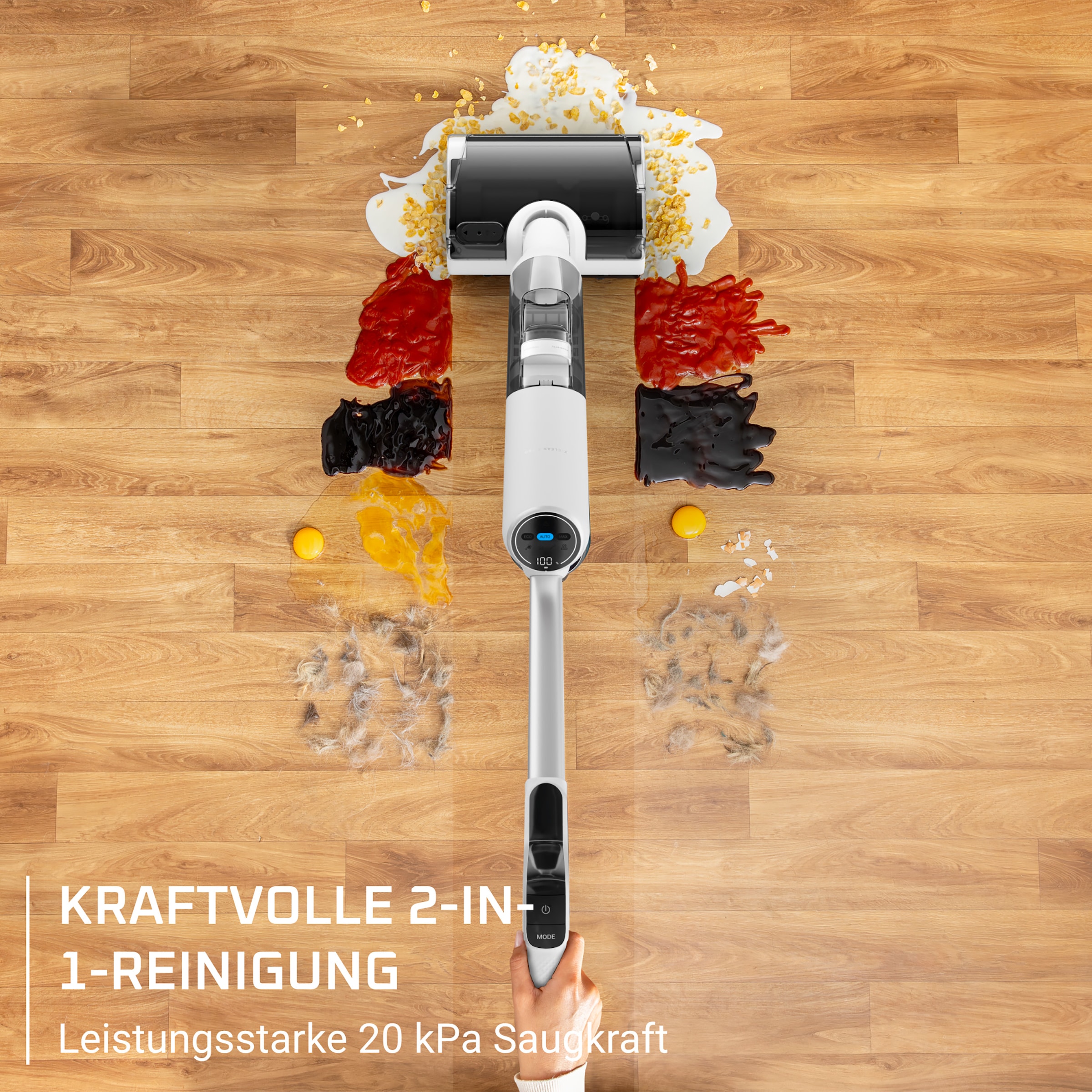 Rowenta Nass-Trocken-Akkusauger »X-Clean 5 Pro« 250 W, beutellos, selbstreinigend und -trocknend, AUTO-Erkennungsmodus