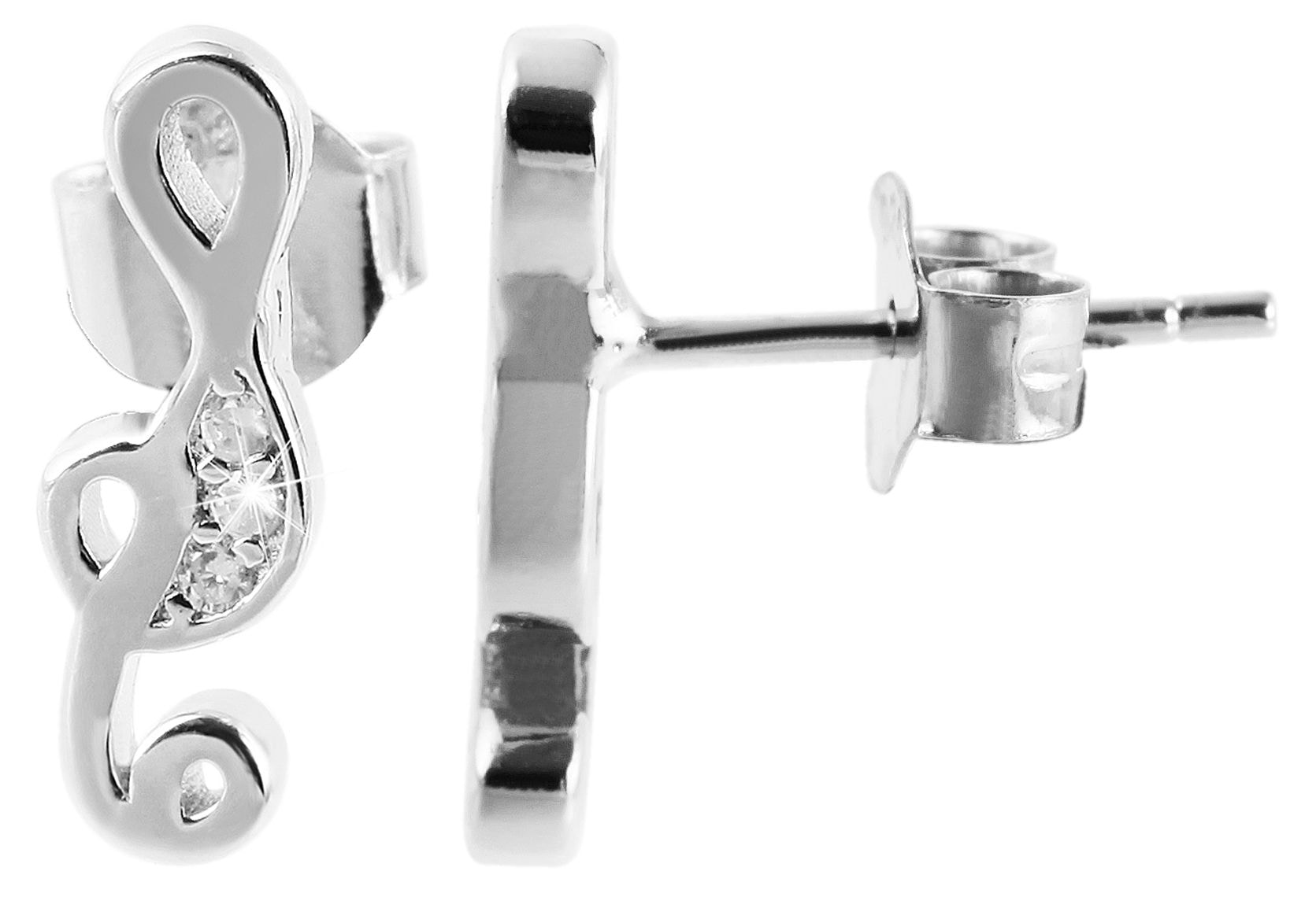 Adelia´s Paar Ohrstecker »Damen Ohrringe ¿ Ohrstecker aus 925 Silber mit Zirkonia«