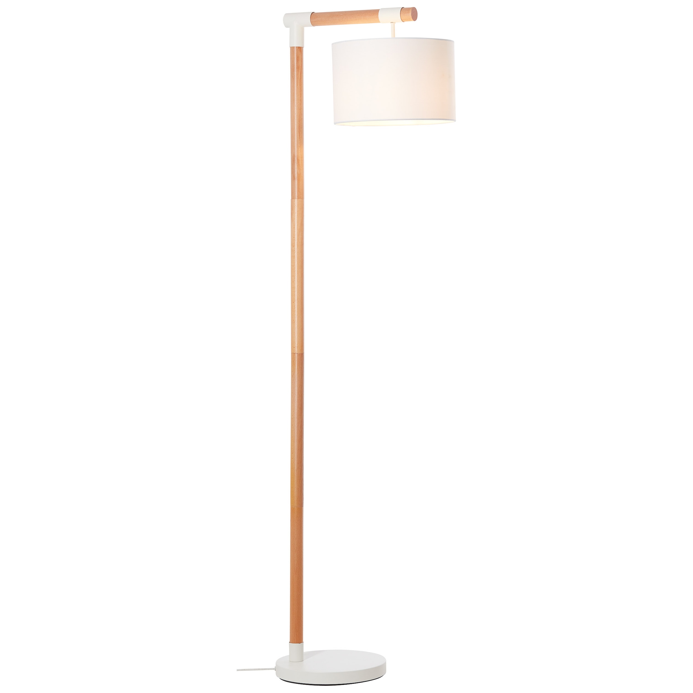 Brilliant Stehlampe »Eloi«, 167,5 Höhe, flammig-flammig, im cm Stoffschirm, mit natur/weiß Online 1 bestellen Shop E27, weißem Holz/Textil, OTTO