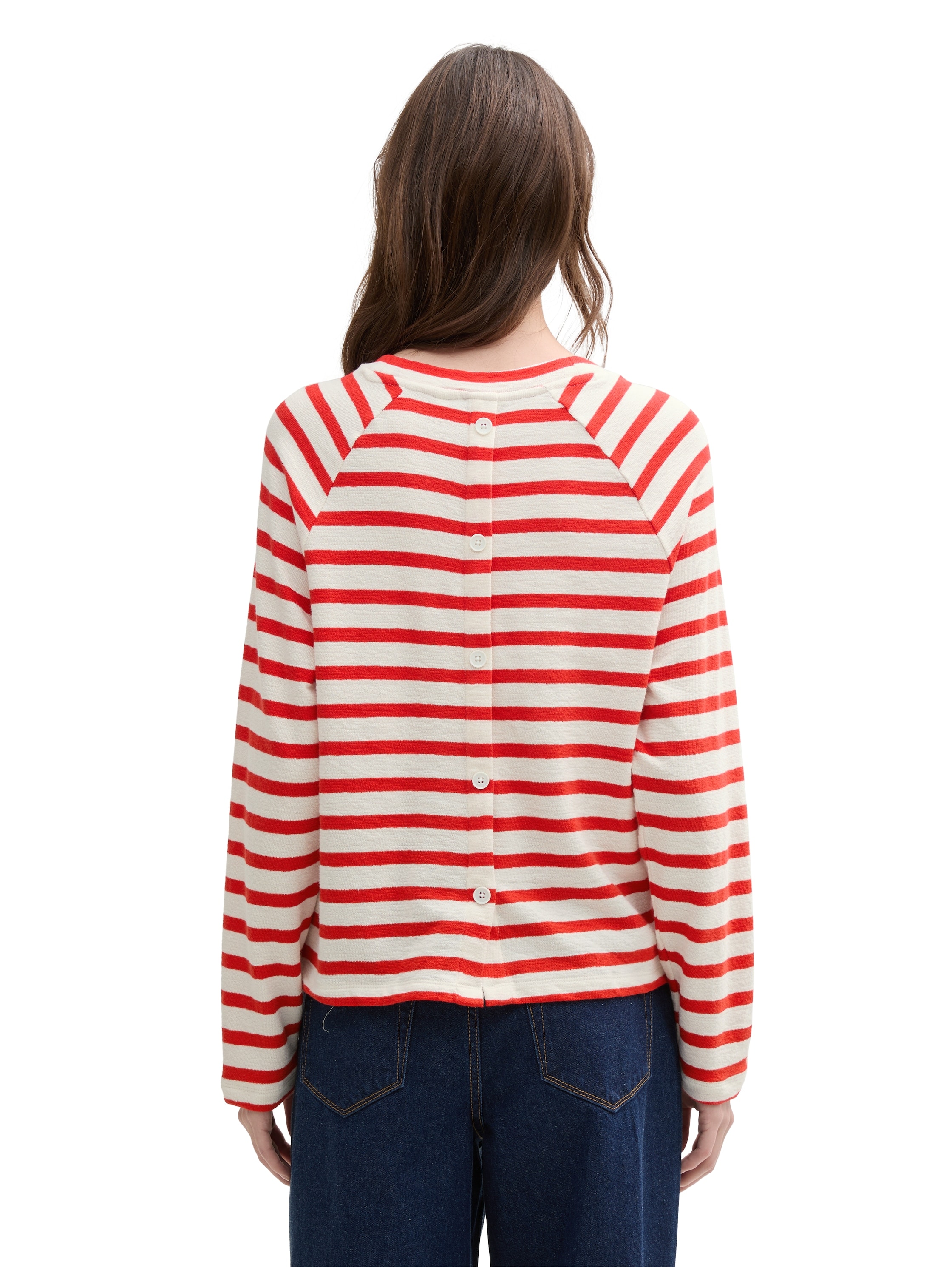 TOM TAILOR Denim Langarmshirt, mit Streifenmuster