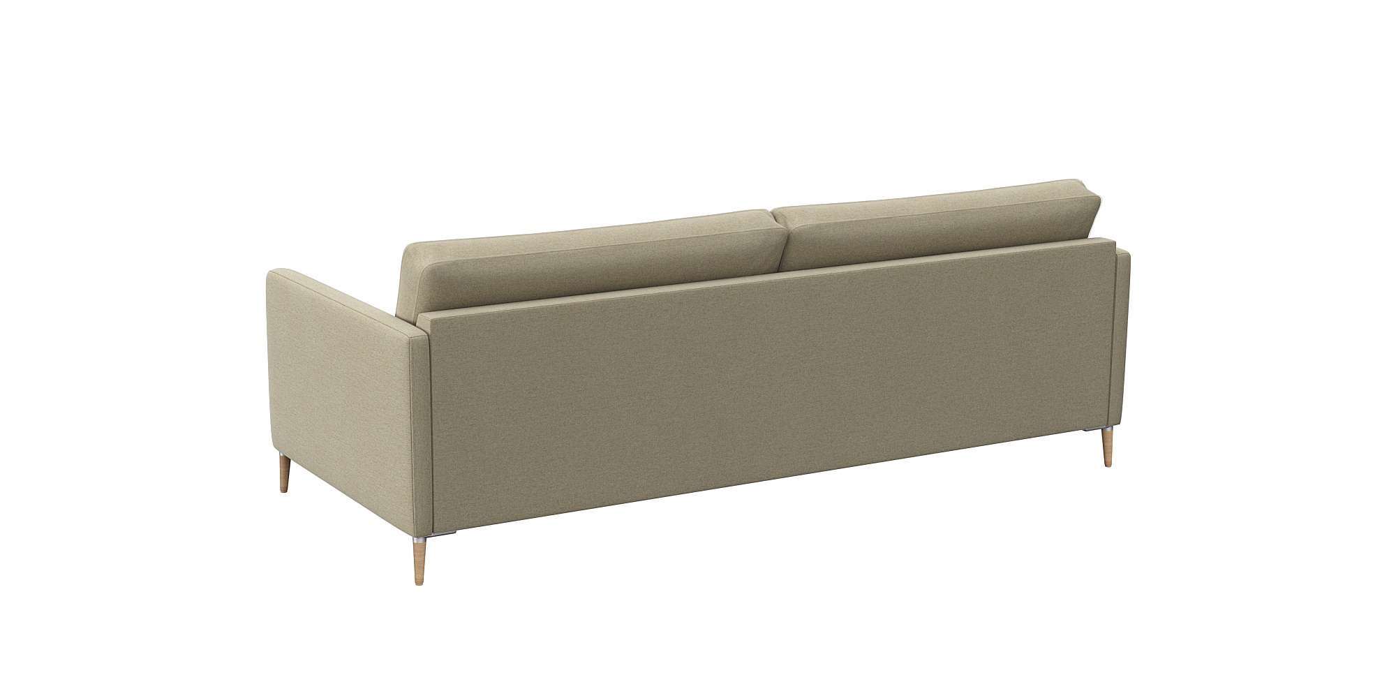 FLEXLUX 3-Sitzer »Fiore, super Sitzkomfort durch Kaltschaum im Sitz« schmale Armlehnen, Füße Alu+ Eiche