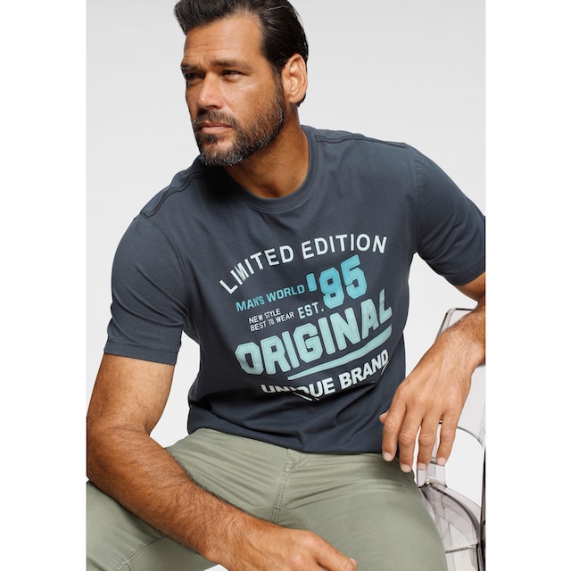 Man's World T-Shirt, mit Frontprint online shoppen bei OTTO