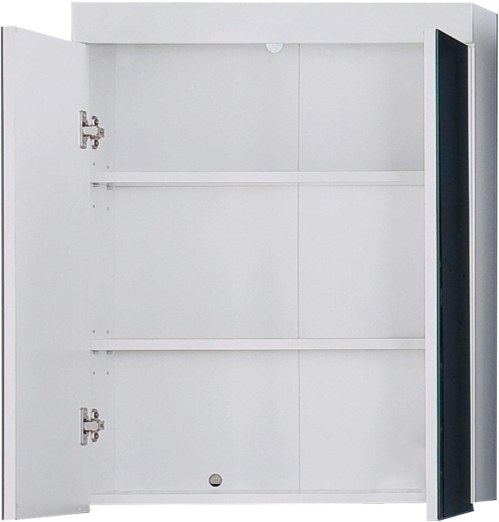 welltime Spiegelschrank »Avena«, Badezimmerschrank wahlweise mit Aufsatzleuchte - (B/T/H) 60/17/77 cm