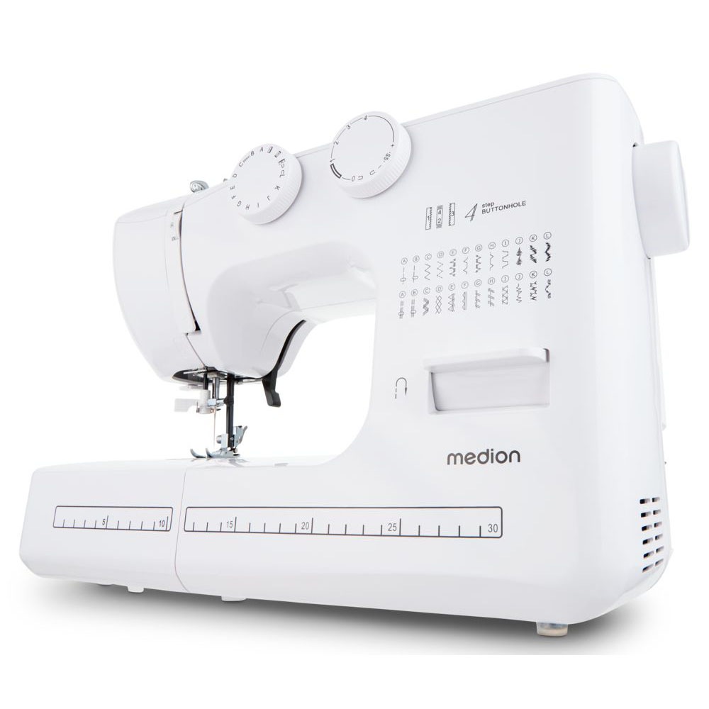Medion® Freiarm-Nähmaschine »SM60 (MD 10689), 60 Stichmuster, Rückwärtstaste, 60 Watt Motorleistung«, 24 Programme, automatischer Einfädler, einstellbare Stichlänge und -breite, Nähloch