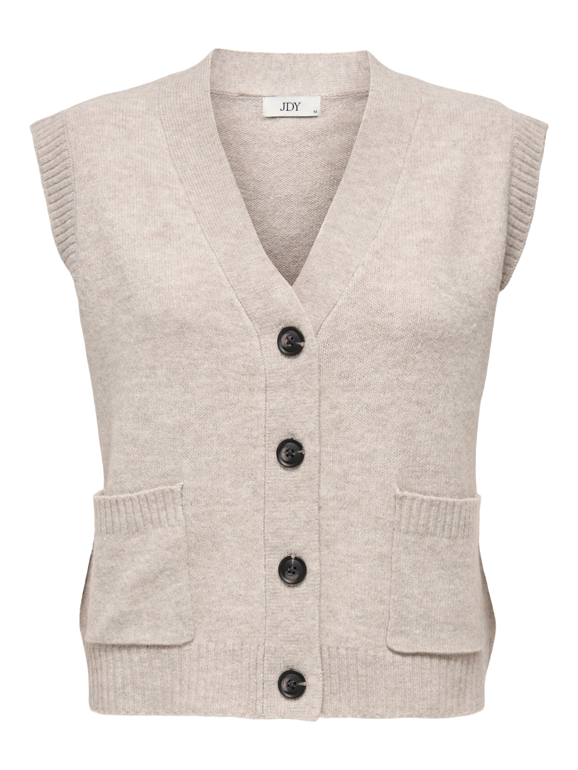 JDY Strickweste »JDYSUPER S/L V-NECK VEST KNT NOOS« Materialmix