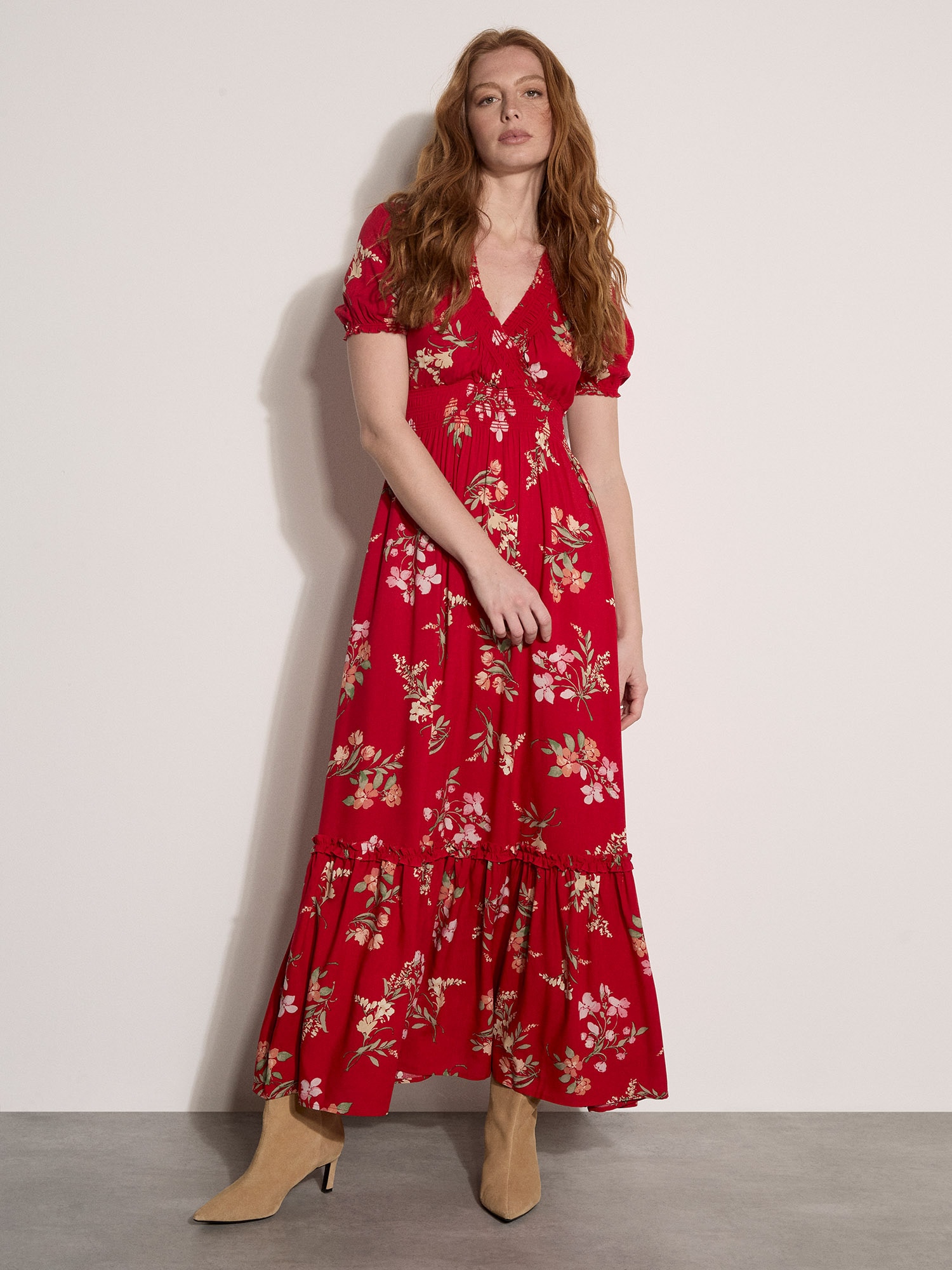 Apricot Maxikleid »Maxikleid« mit Smockdetails