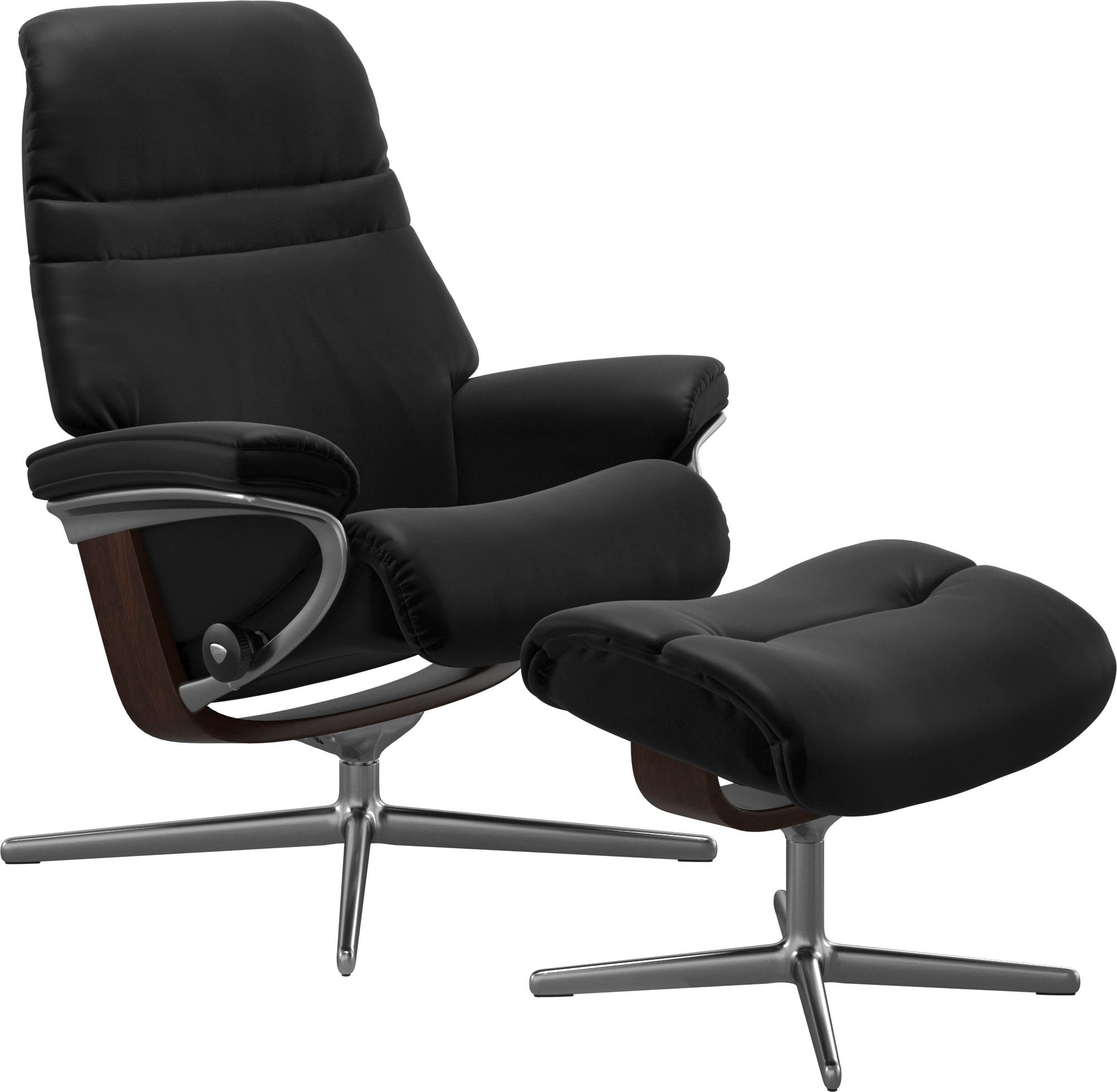 Stressless® Fußhocker »Sunrise« mit Cross Base, Größe S, M & L, Holzakzent Braun