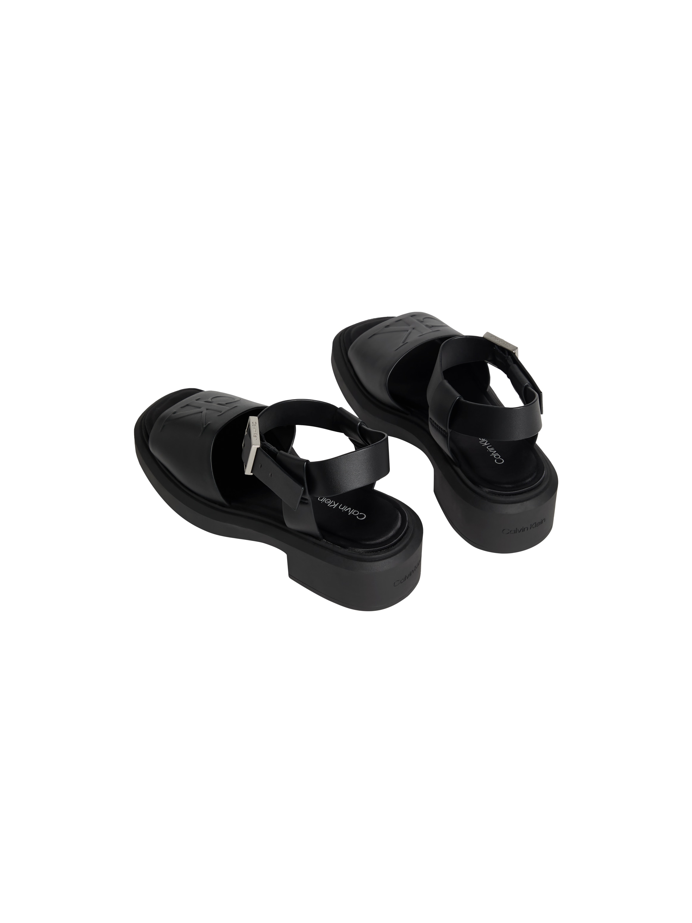 Calvin Klein Plateausandaletten »CHUNKY SANDAL LTH MG«  Sommerschuh, Sandale, Blockabsatz, mit Schnallenverschluss