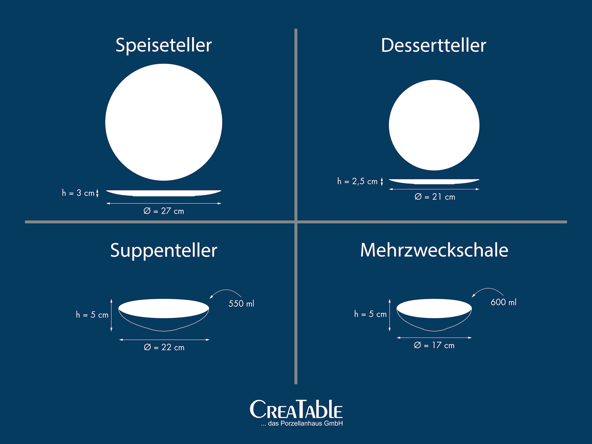 CreaTable Teller-Set »Neapel, Tellerset 16-tlg.« Edles Tellerset, Vulkanoptik