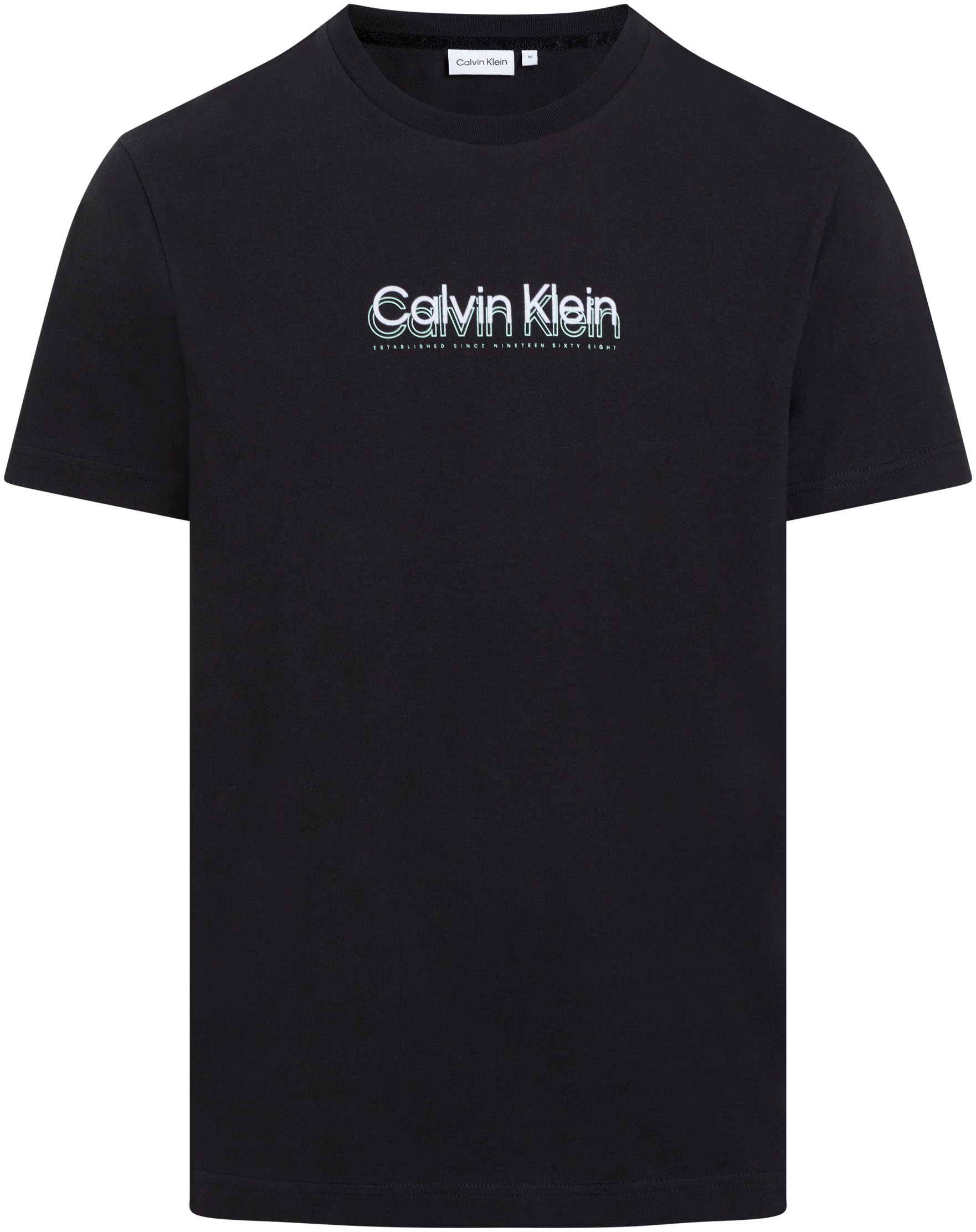 Calvin Klein T-Shirt »FLOCK LOGO T-SHIRT«, mit Logoschriftzug