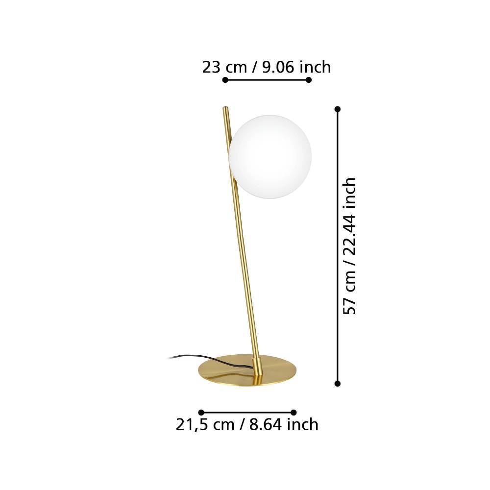 EGLO Tischleuchte »RONDO 4 Tischlampe, Stahl und Glas, E27, IP20, Wohnzimmerlampe, Lampe« E27 1 Stk. Tischleuchte, L23 x B18 x H56,5 cm, messing-gebürstet, 1X40W exkl.