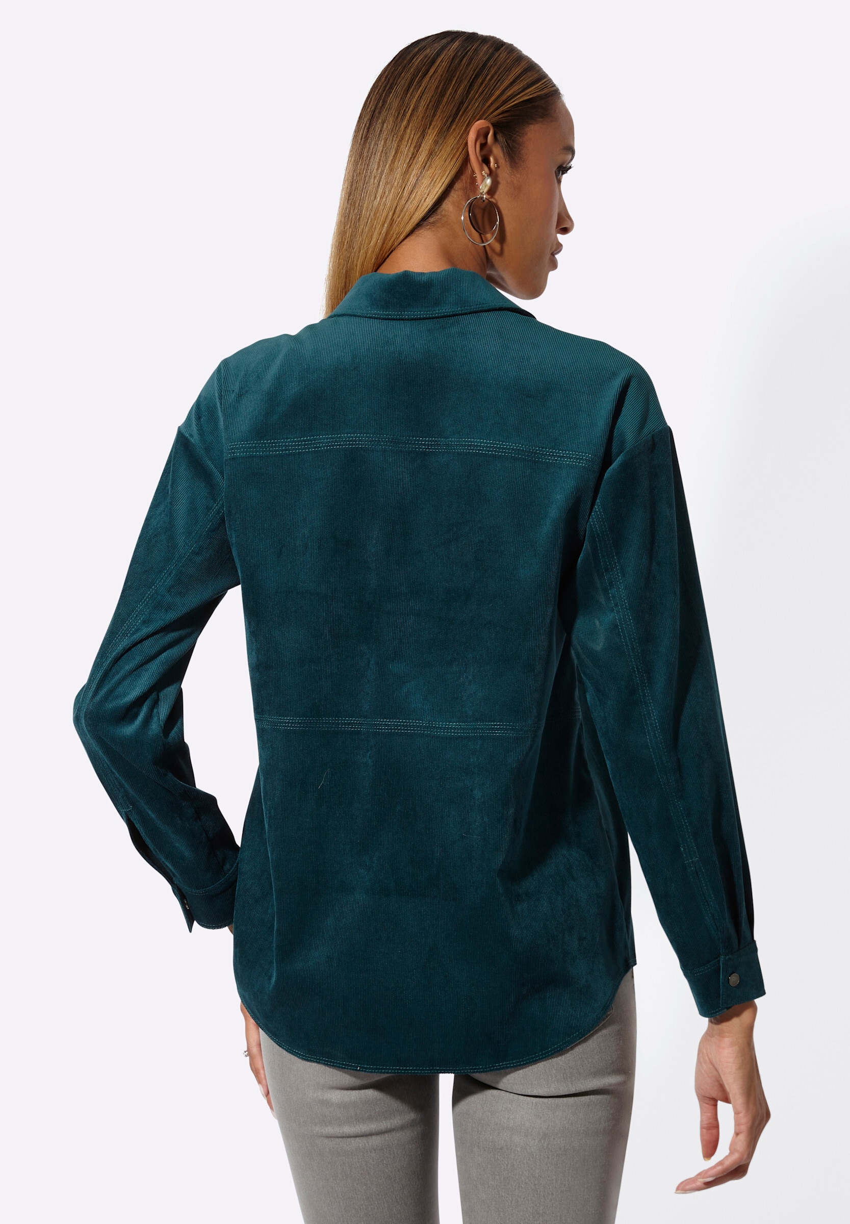 creation L Klassische Bluse »Cord-Bluse Hemdbluse«