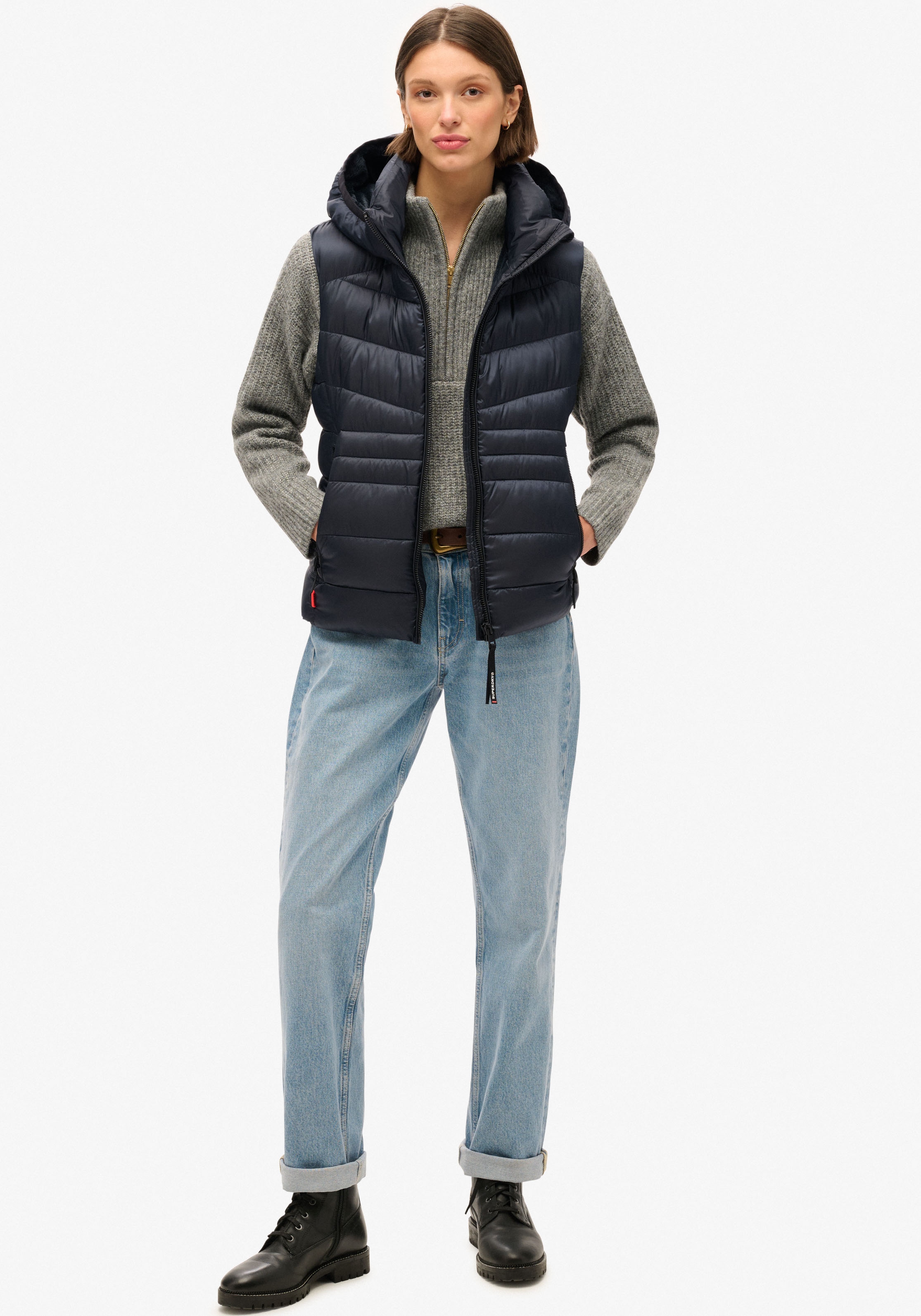 Steppweste »HOODED FUJI QUILT PADDED GILET«